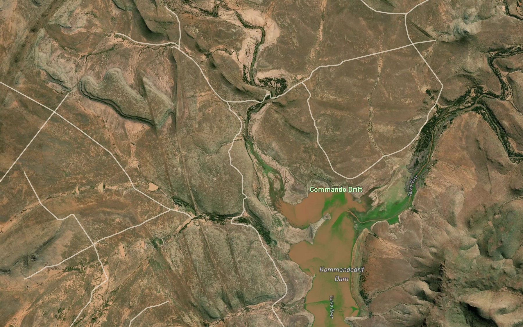 Satellite map of the Vlekpoortrivier