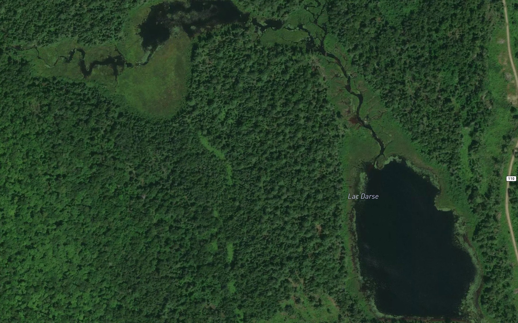 Satellite map of the Lac Darse