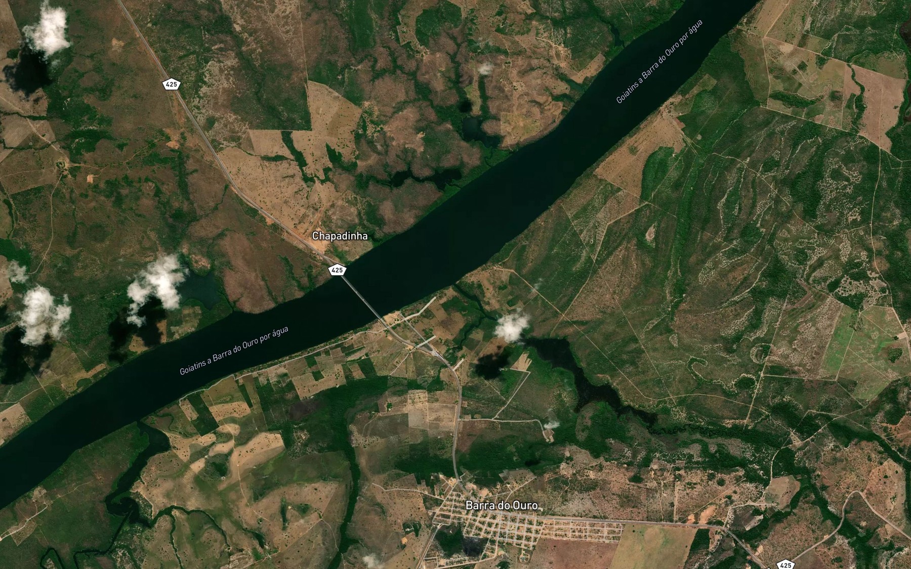 Satellite map of the Ribeirao do Ouro