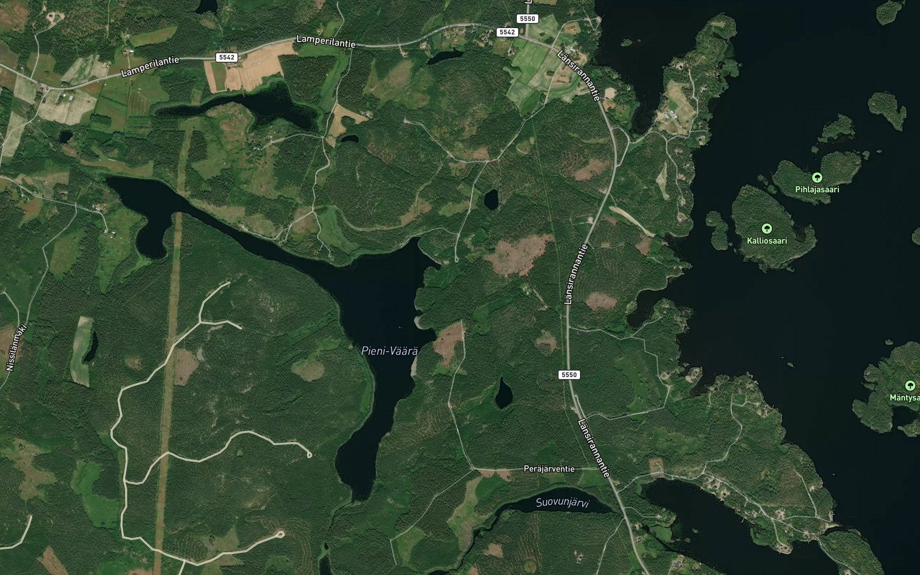 Satellite map of the Vaarajarvi