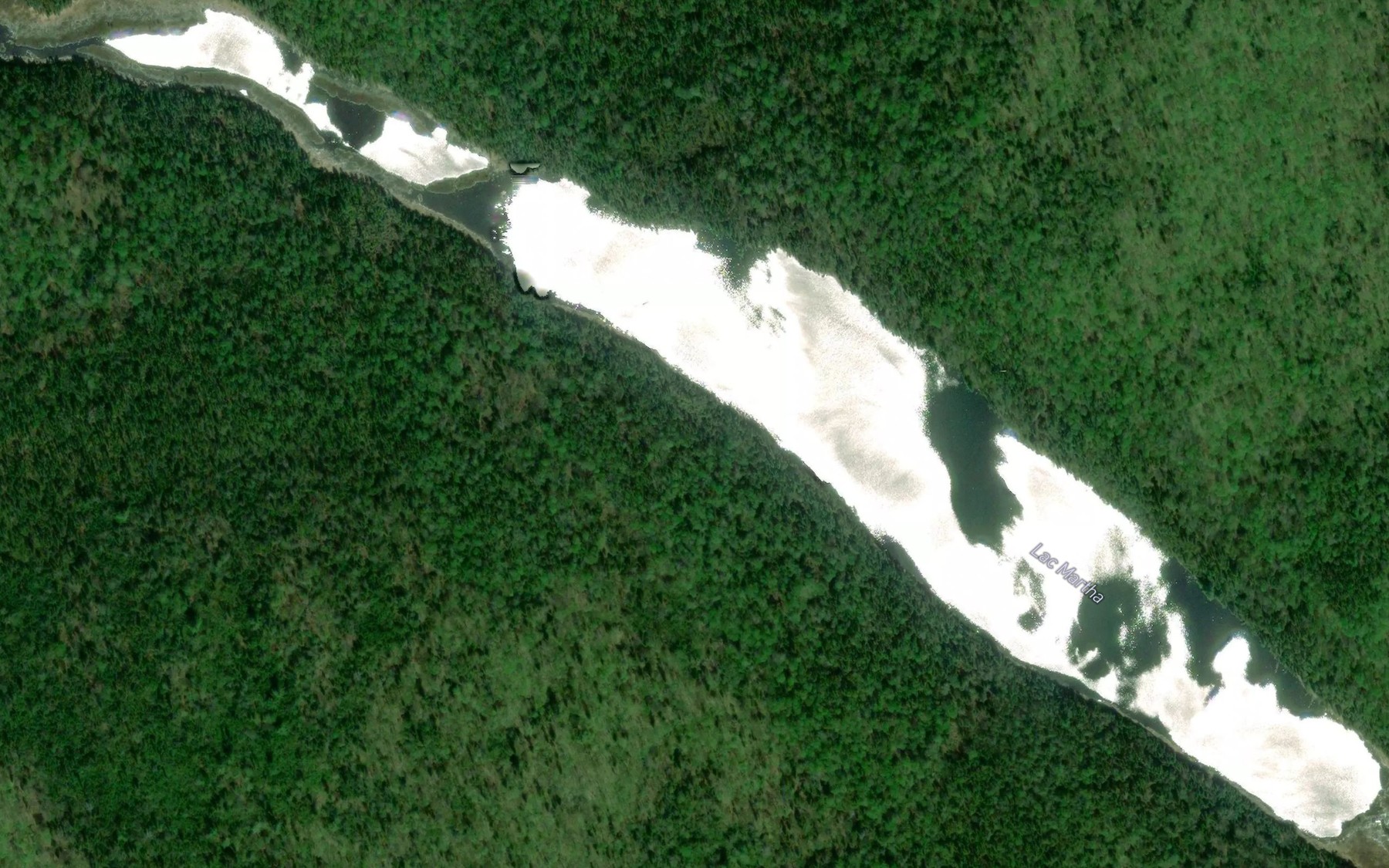 Satellite map of the Lac Martha