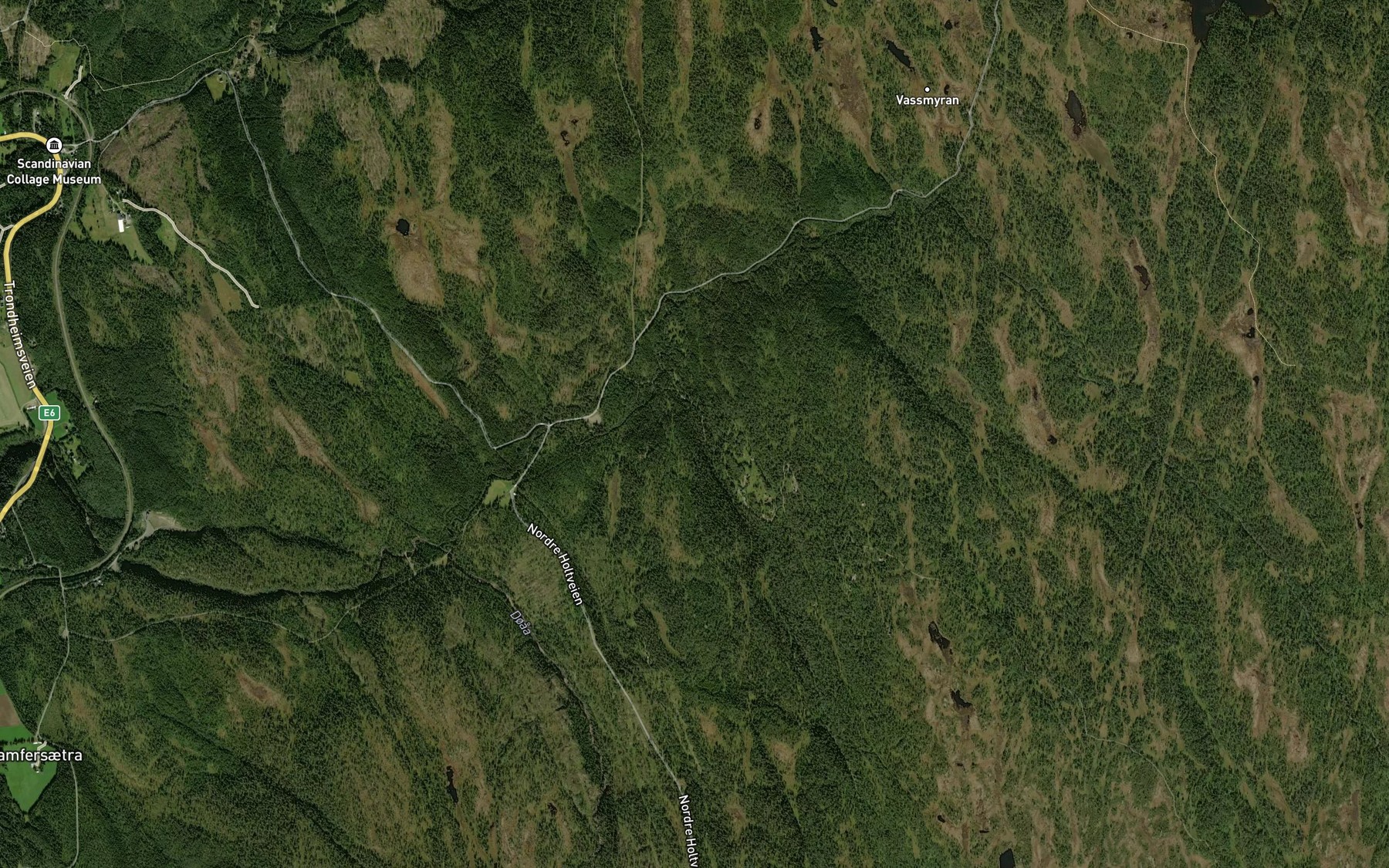 Satellite map of the Vangsbekken