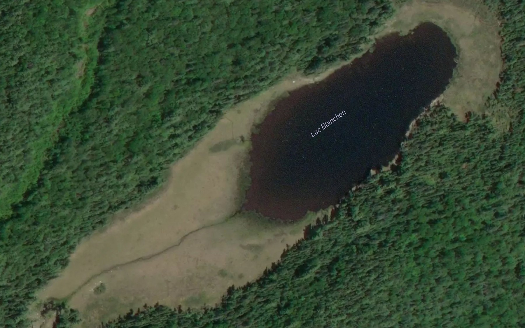 Satellite map of the Lac Blanchon