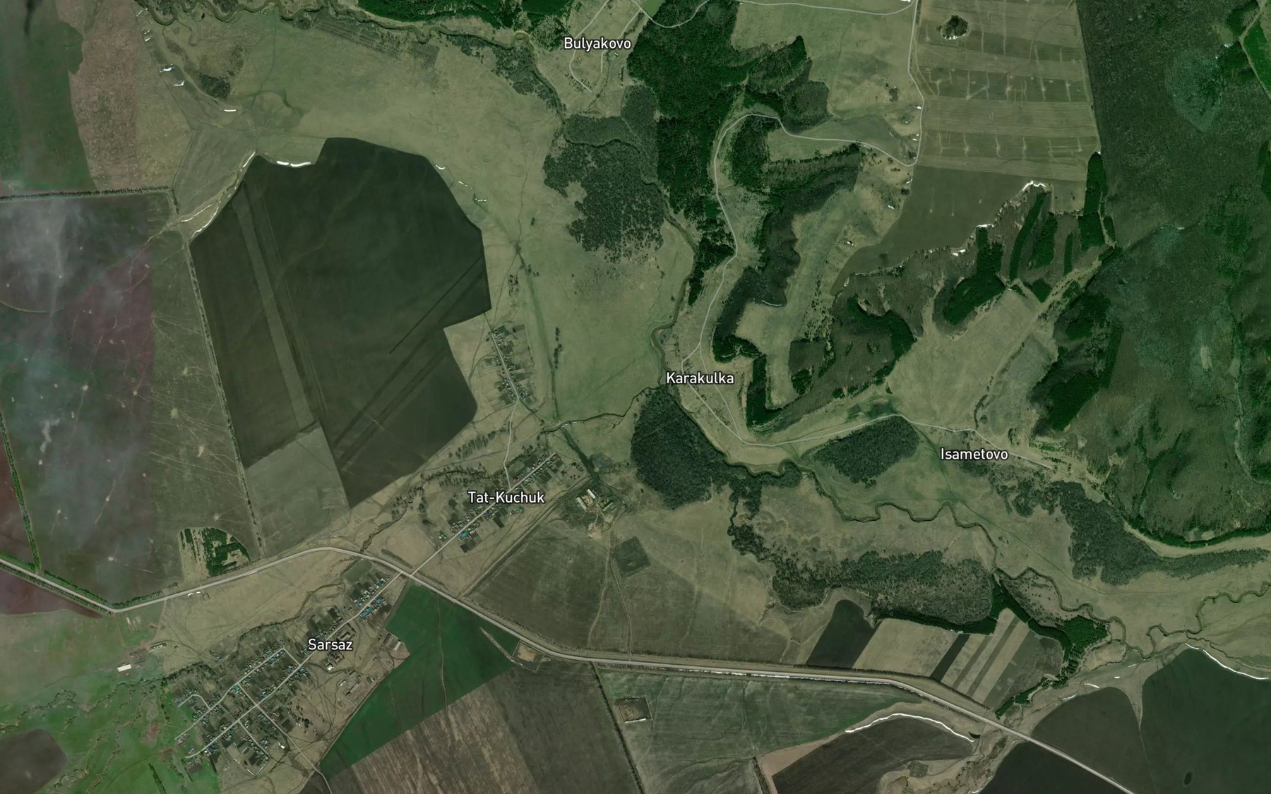 Satellite map of the Sarsaz