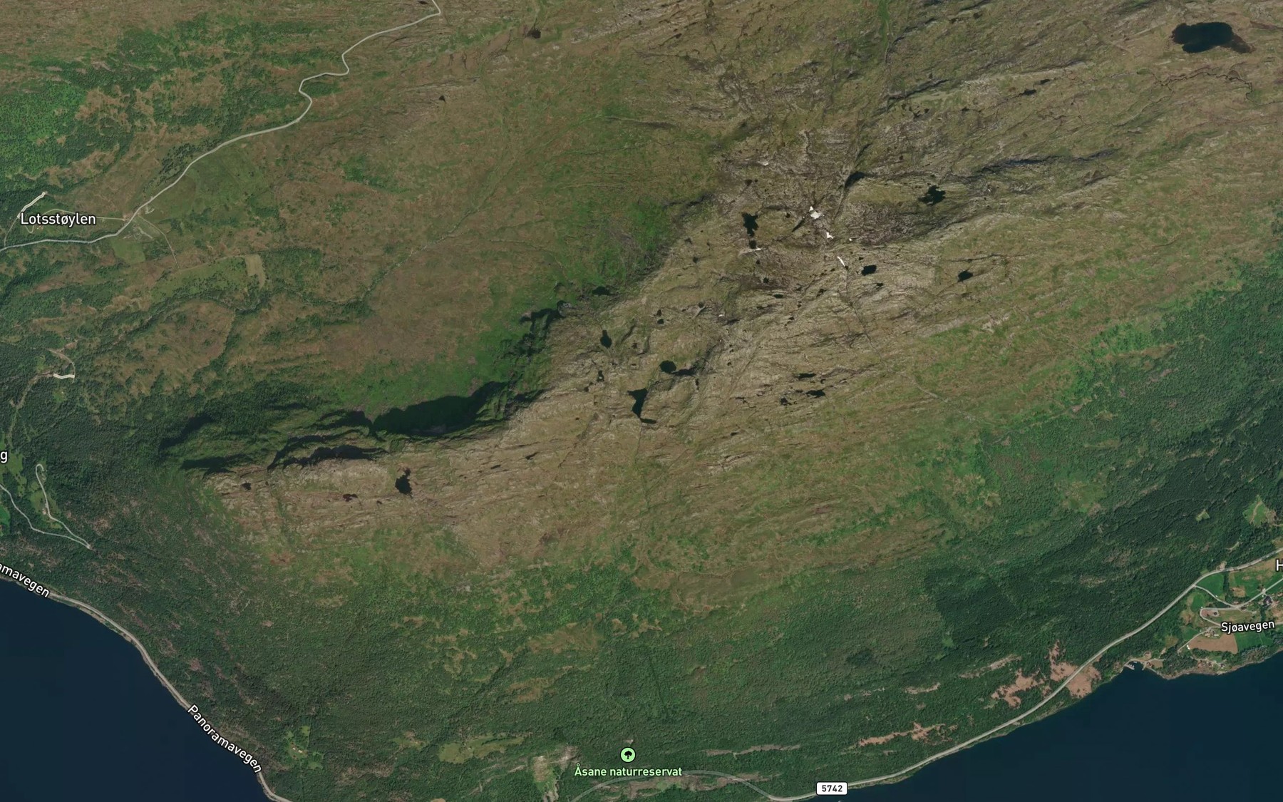 Satellite map of the Sjutjonna