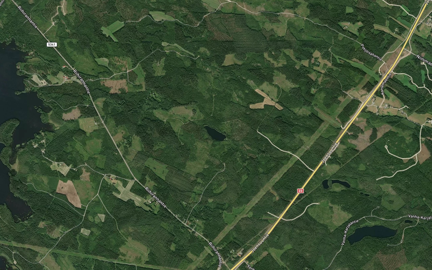 Satellite map of the Kortteisenlampi