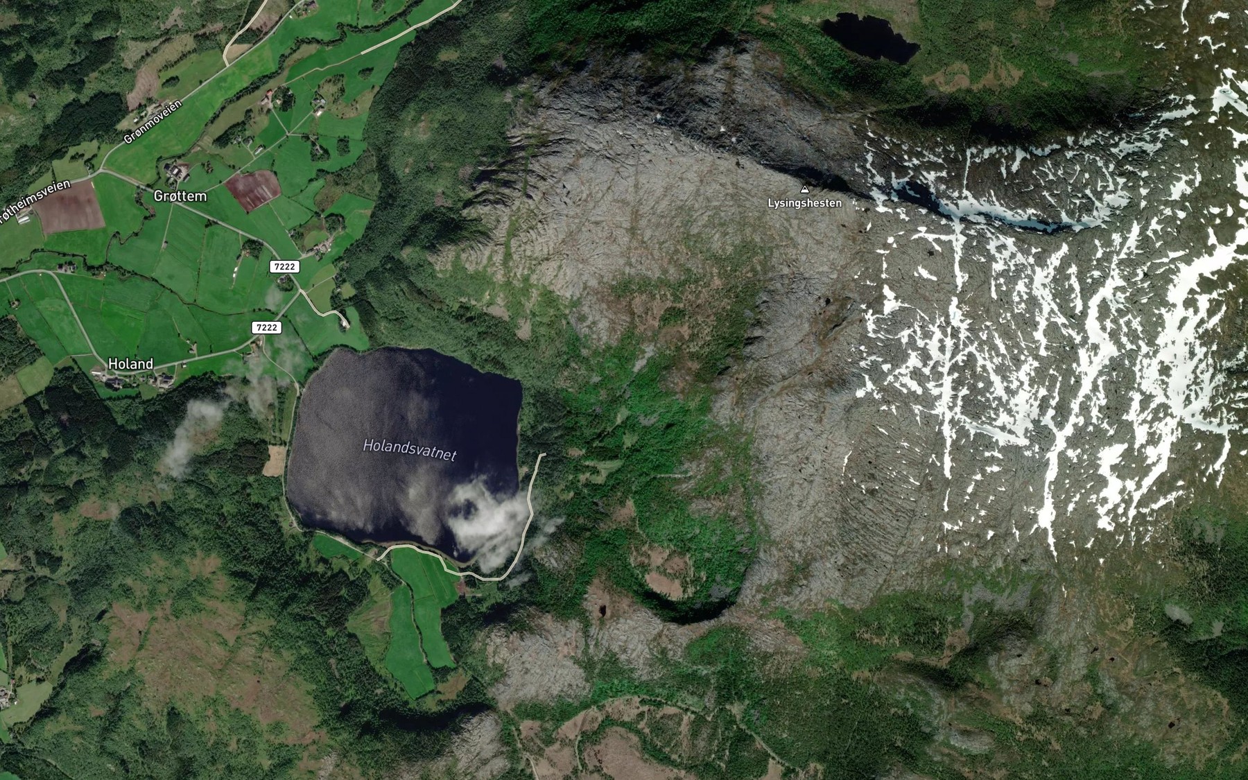 Satellite map of the Lessfjellgrovelva