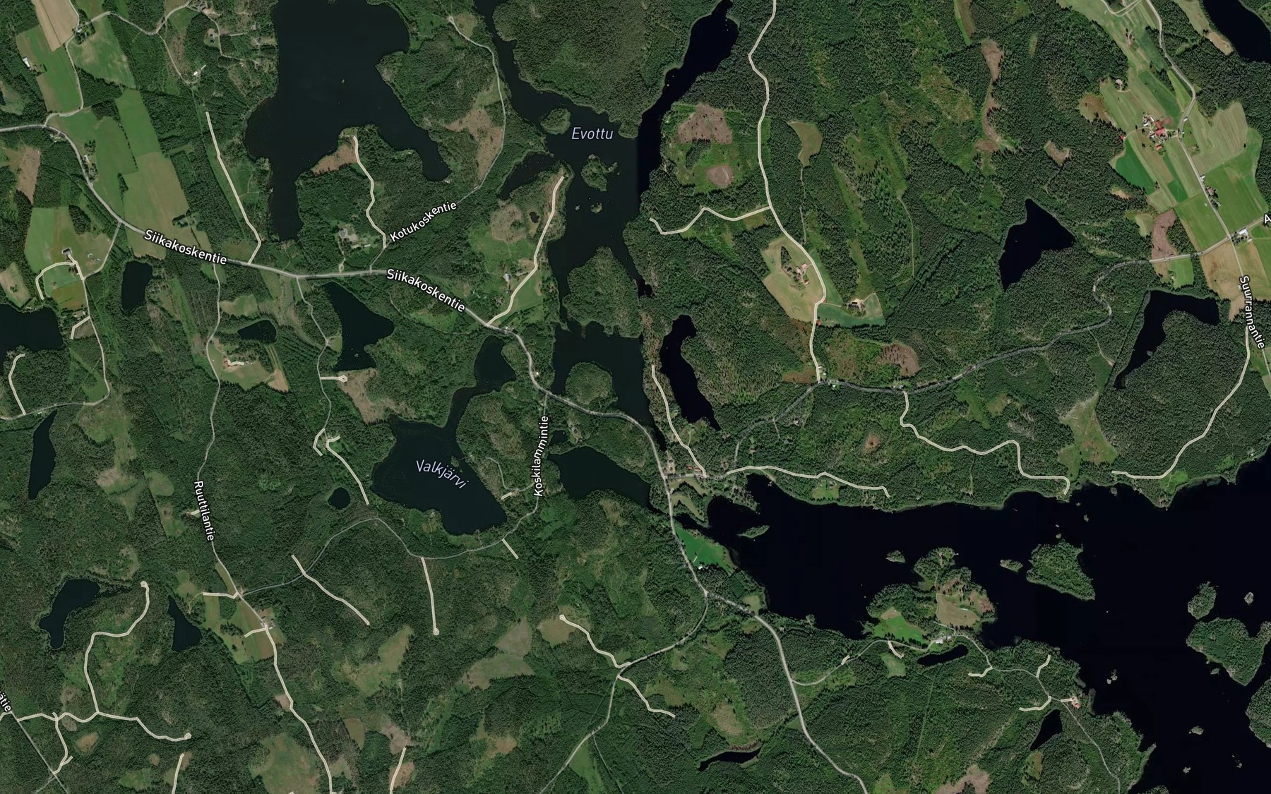 Satellite map of the Pastisenlahti