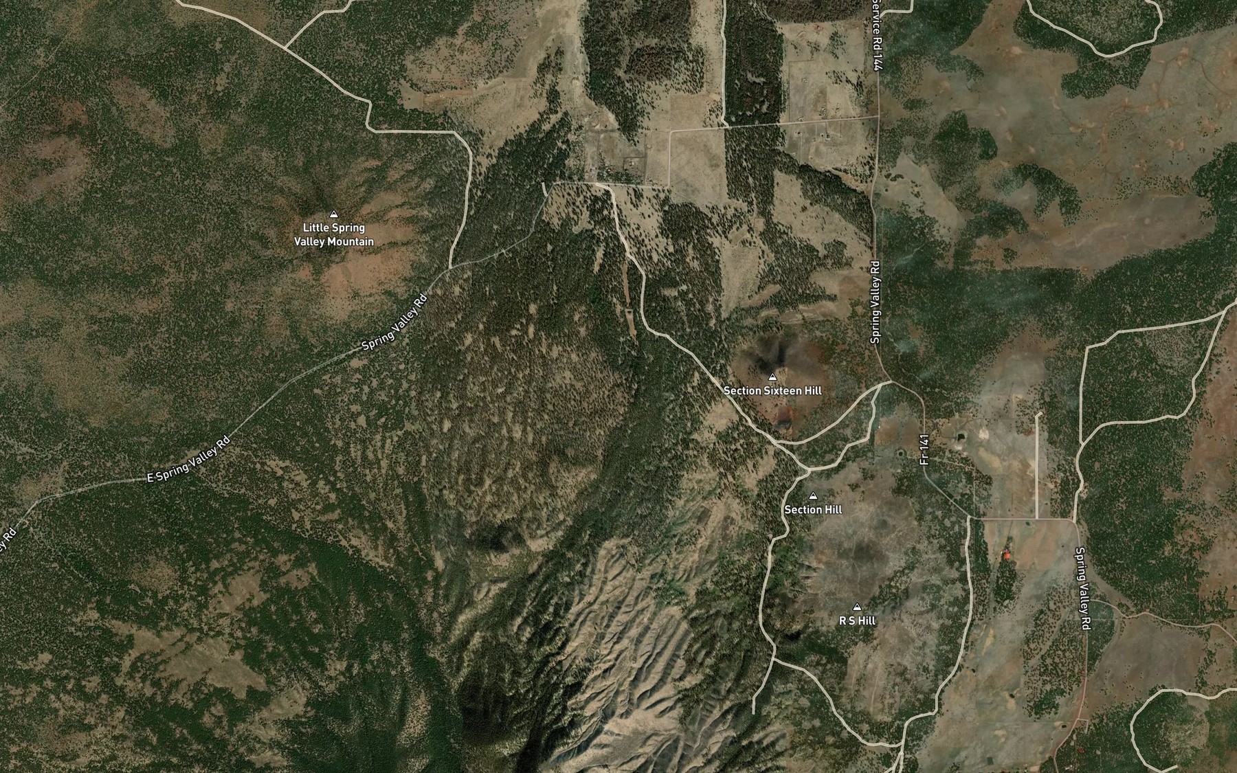 Satellite map of the East Elk Spring