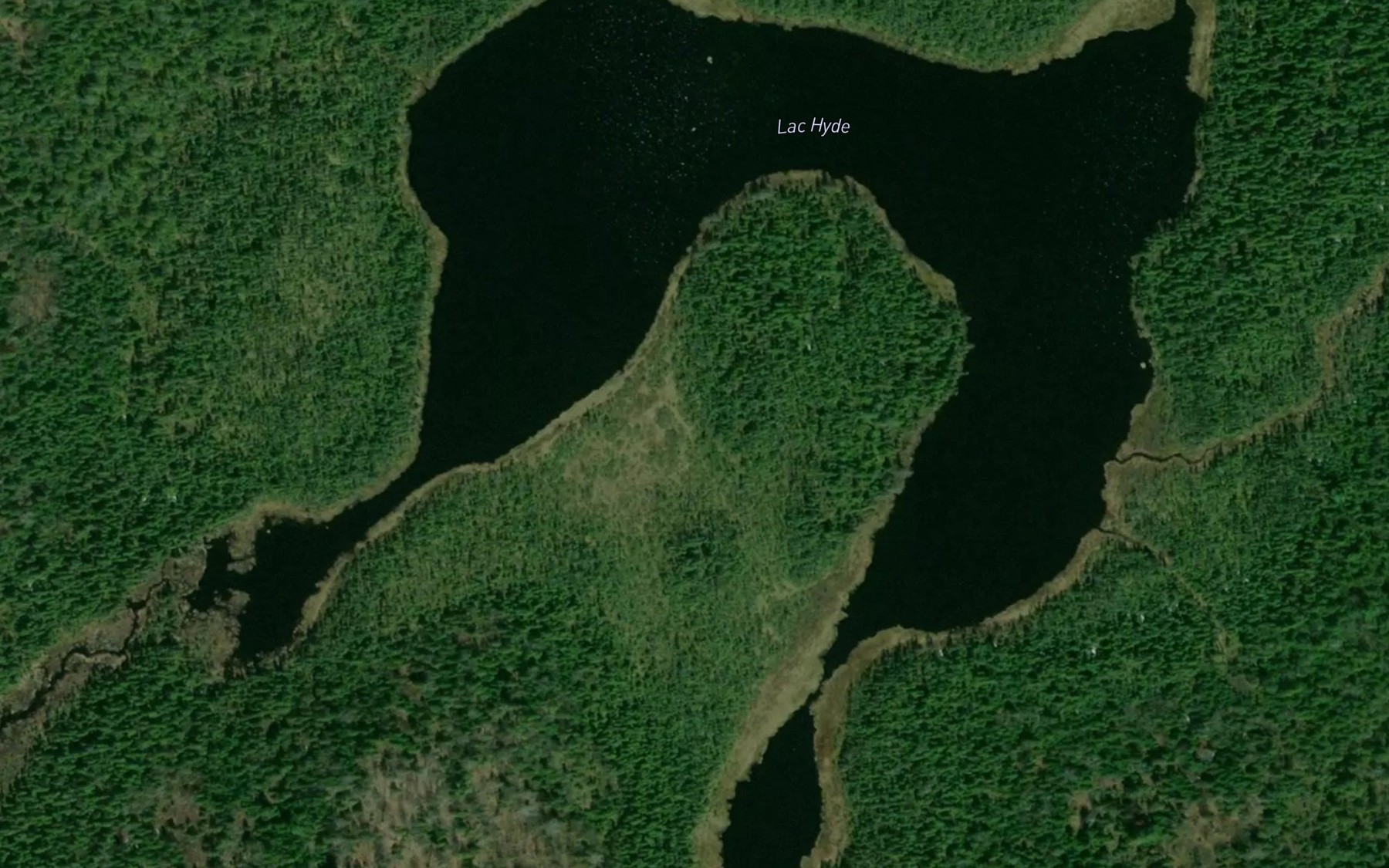 Satellite map of the Lac Hyde
