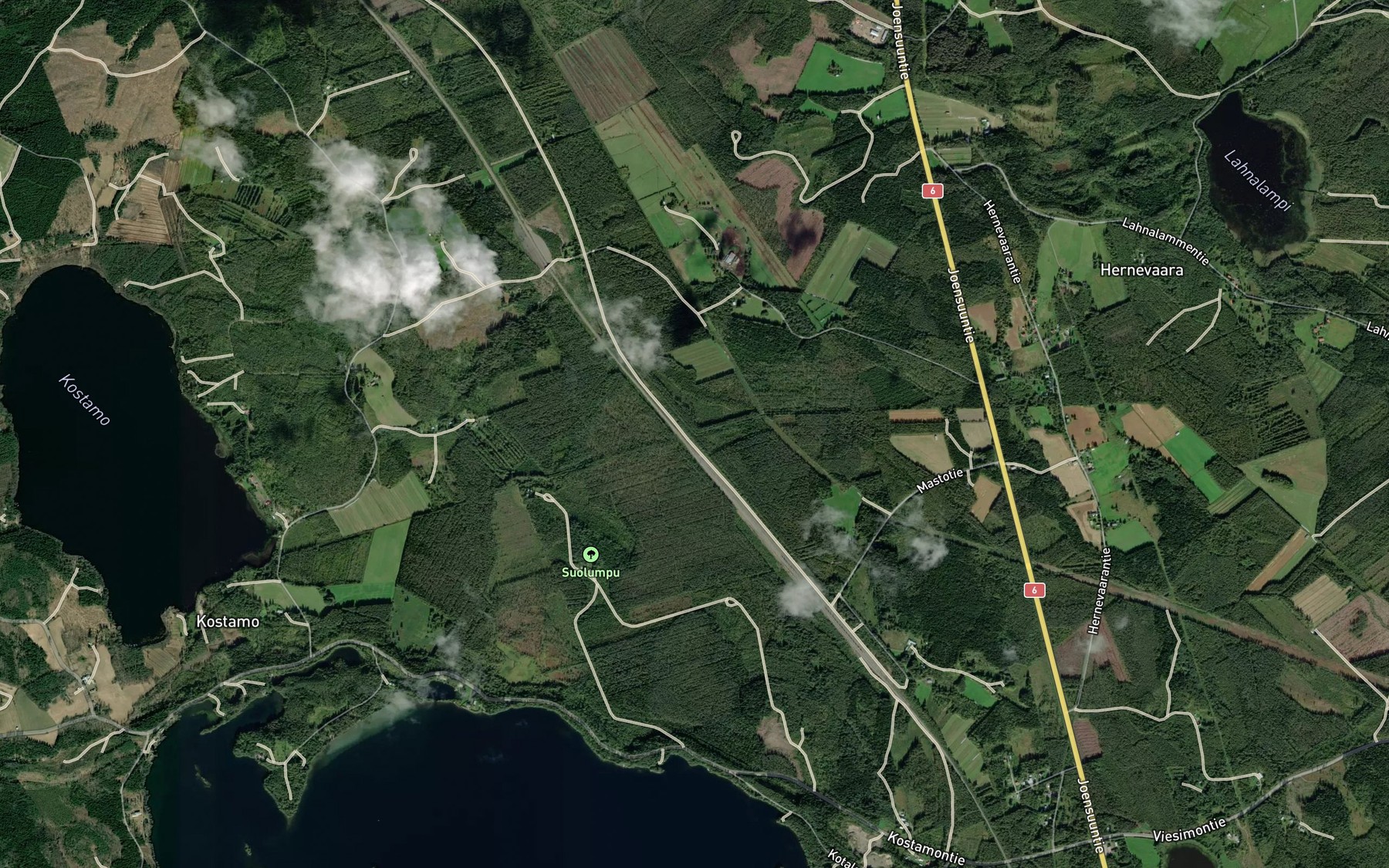 Satellite map of the Kivioja