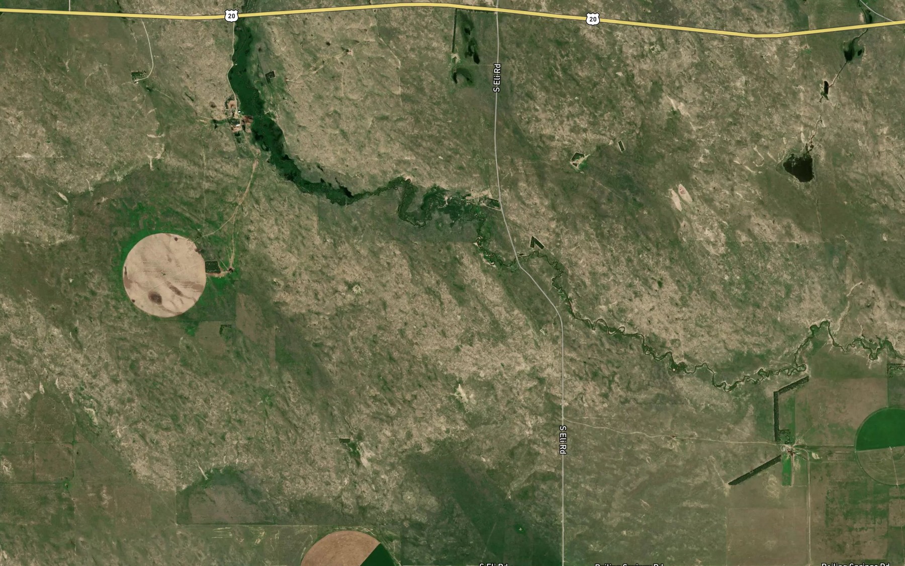 Satellite map of the Round Lake