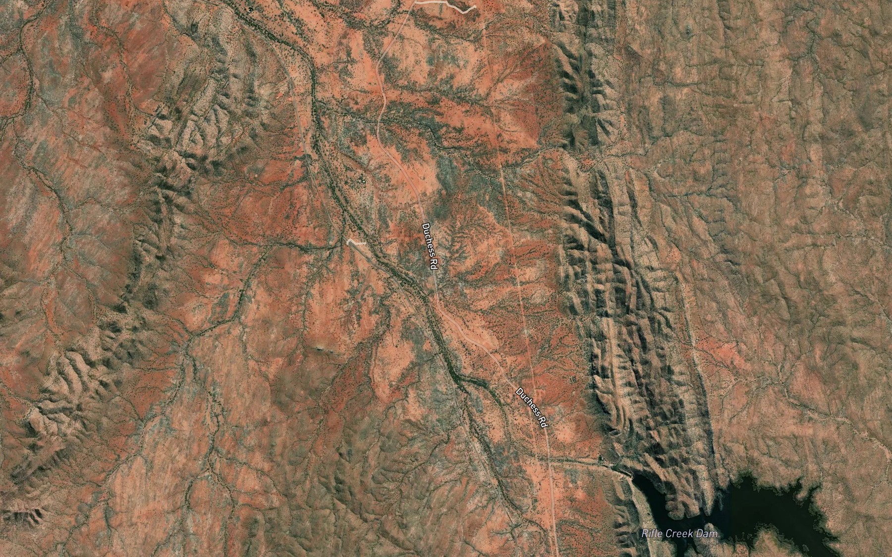 Satellite map of the Rifle Creek