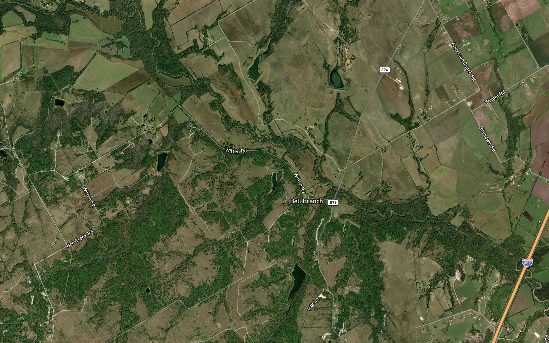 Satellite map of the Soil Conservation Service Site 83 Reservoir