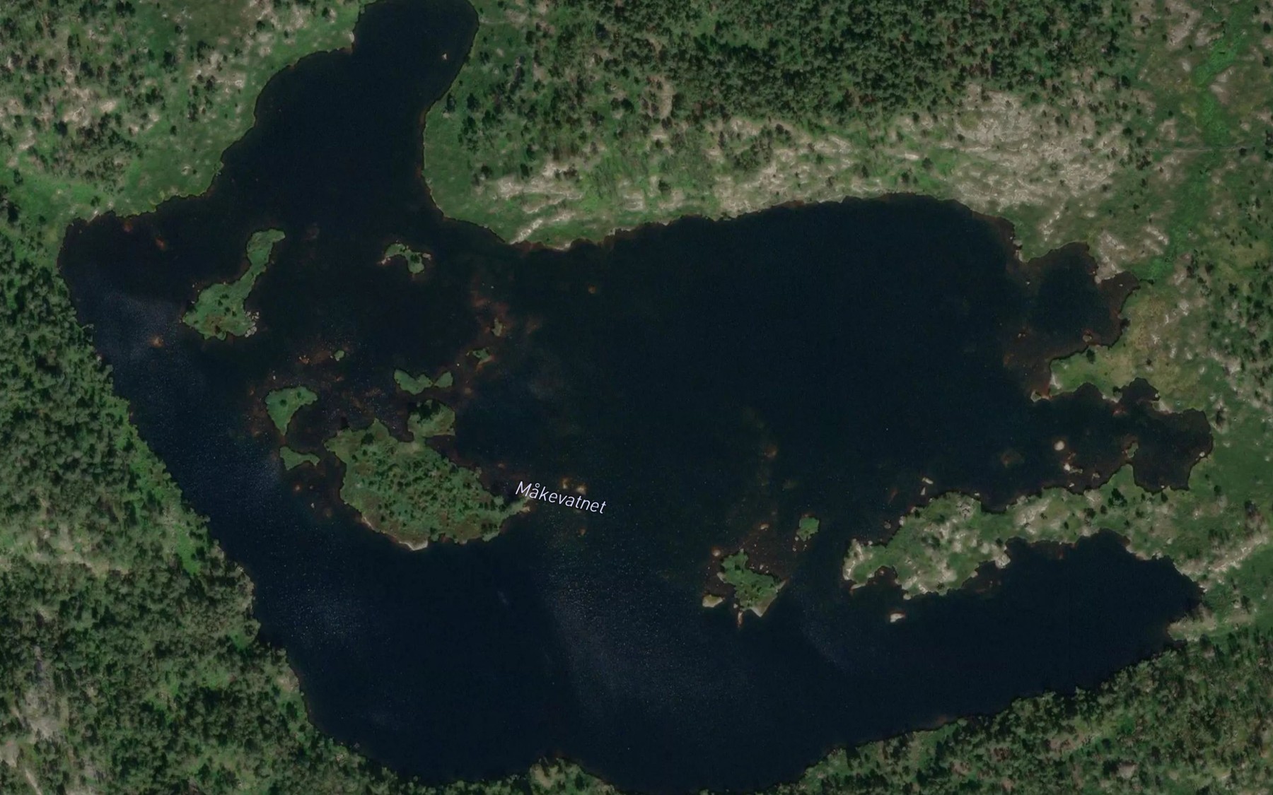 Satellite map of the Makevatnet