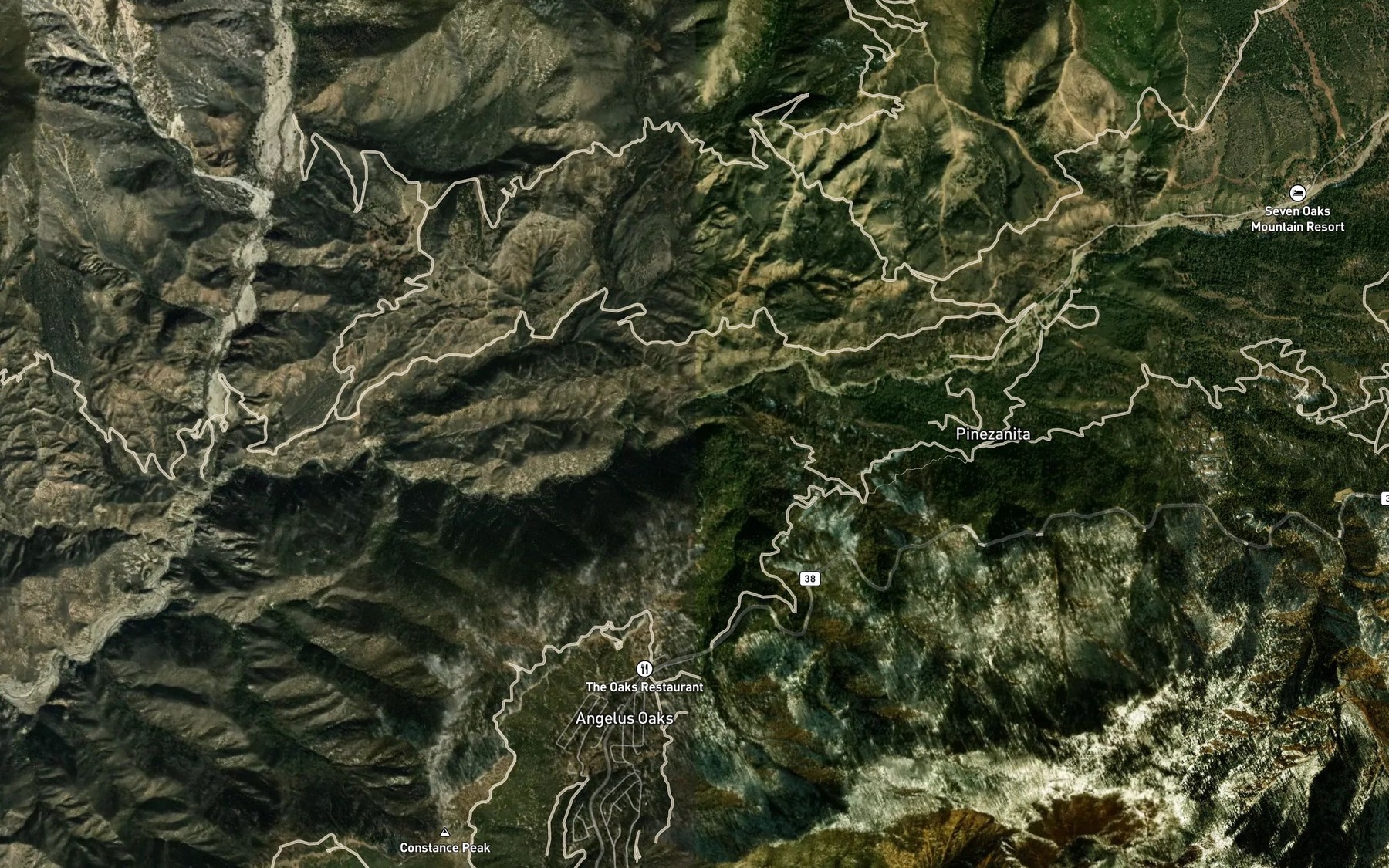 Satellite map of the Cold Creek