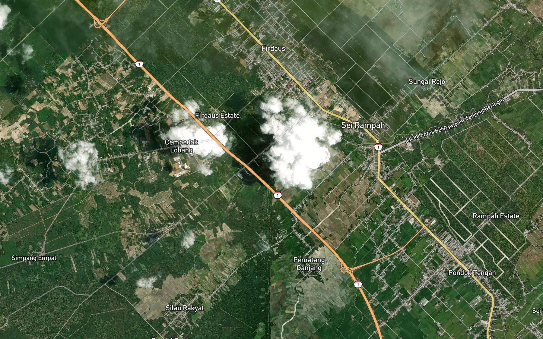 Satellite map of the Sei Belutu