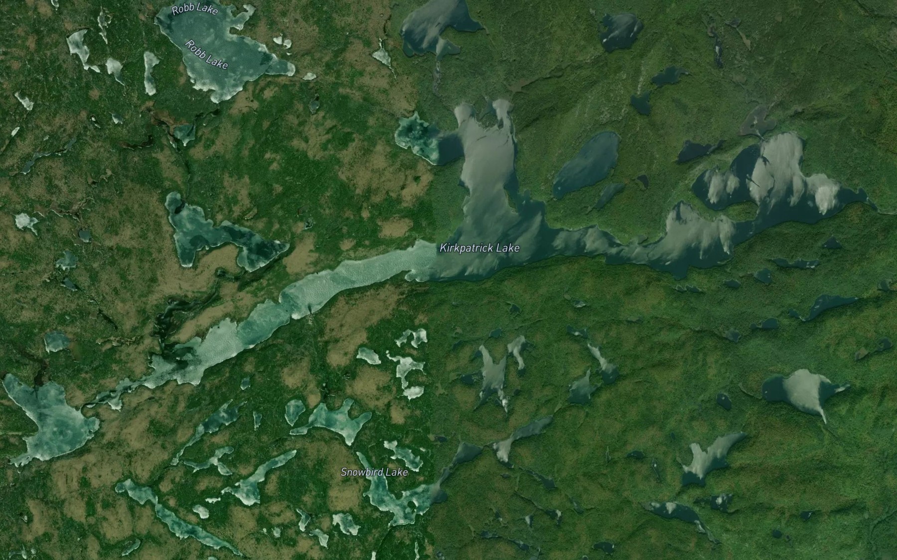 Satellite map of the Kirkpatrick Lake