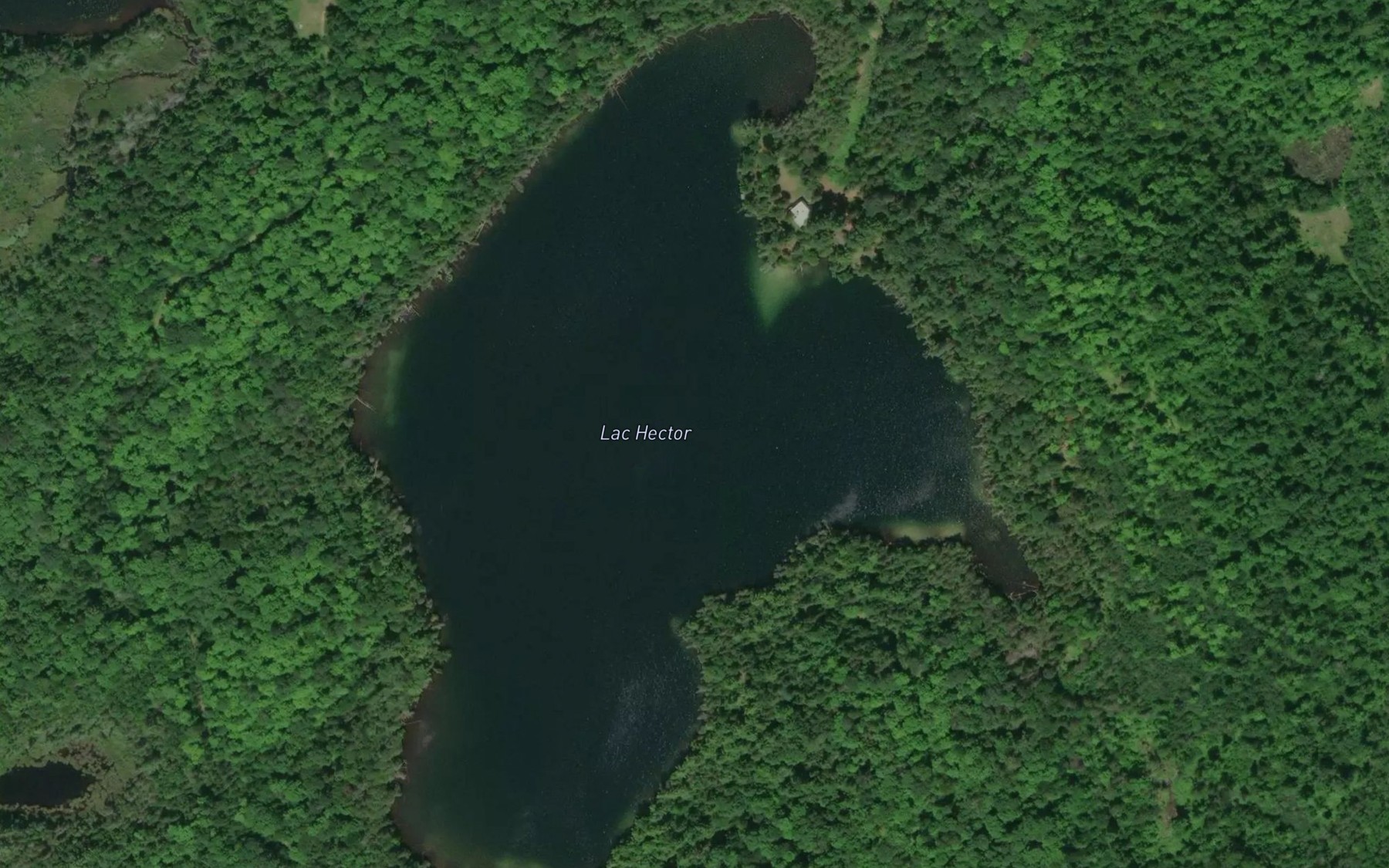 Satellite map of the Lac Hector