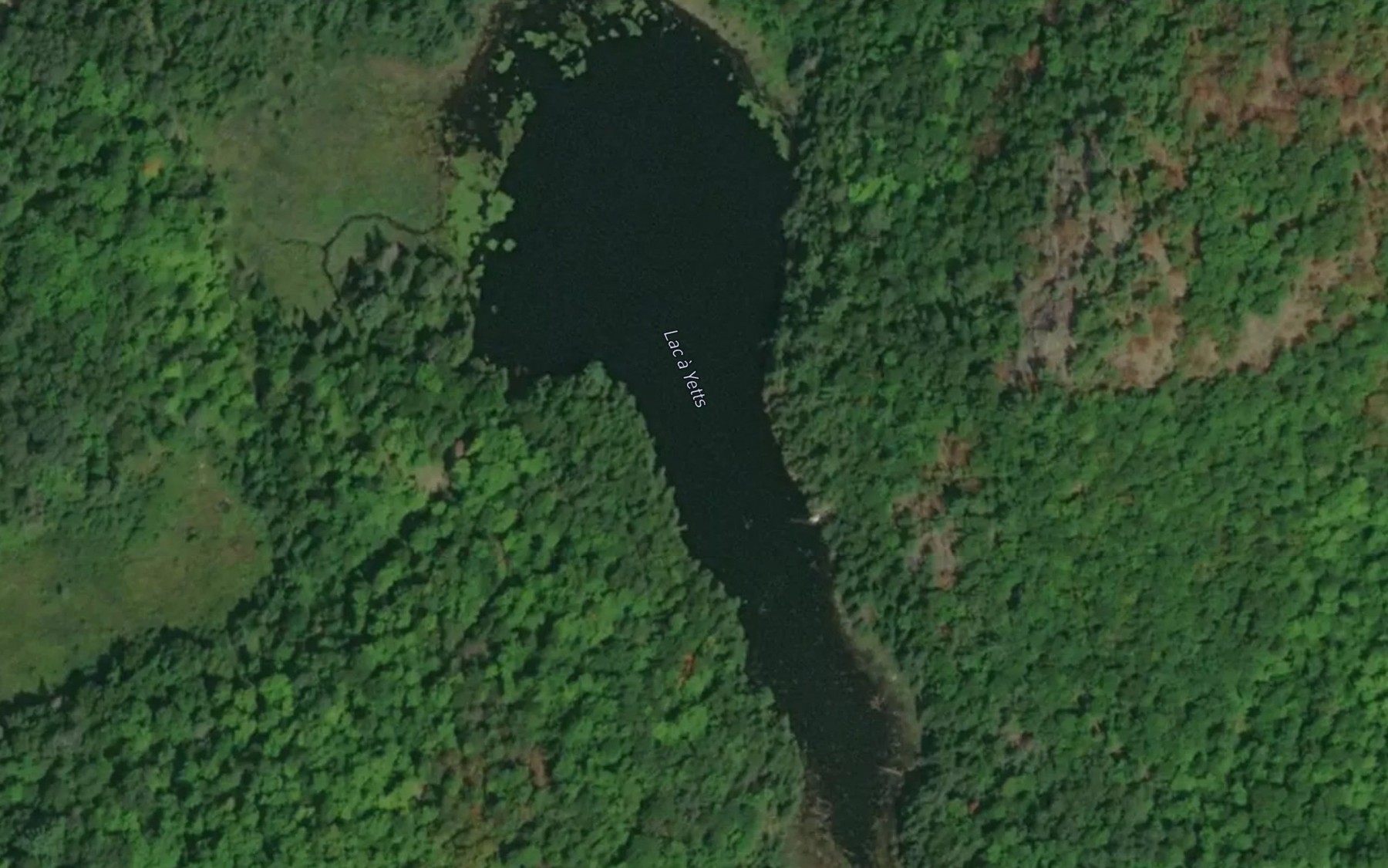 Satellite map of the Lac a Yetts