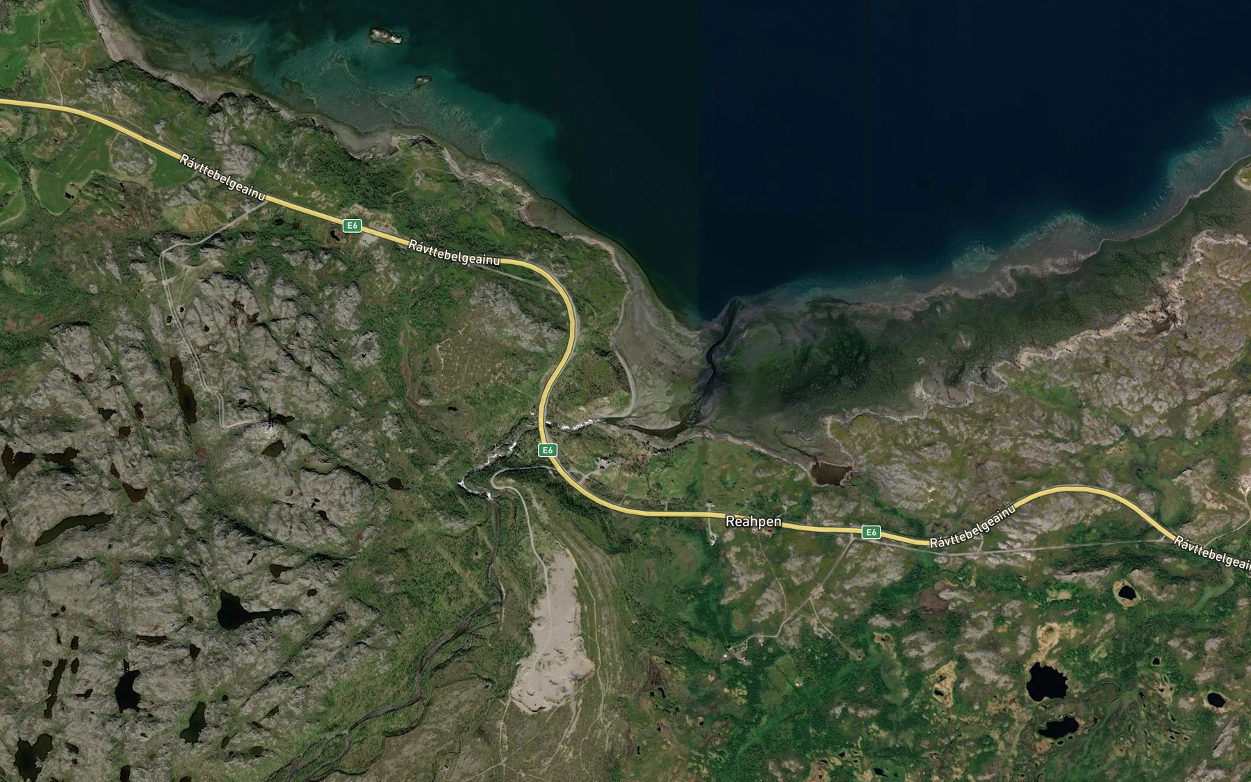 Satellite map of the Reppenelva