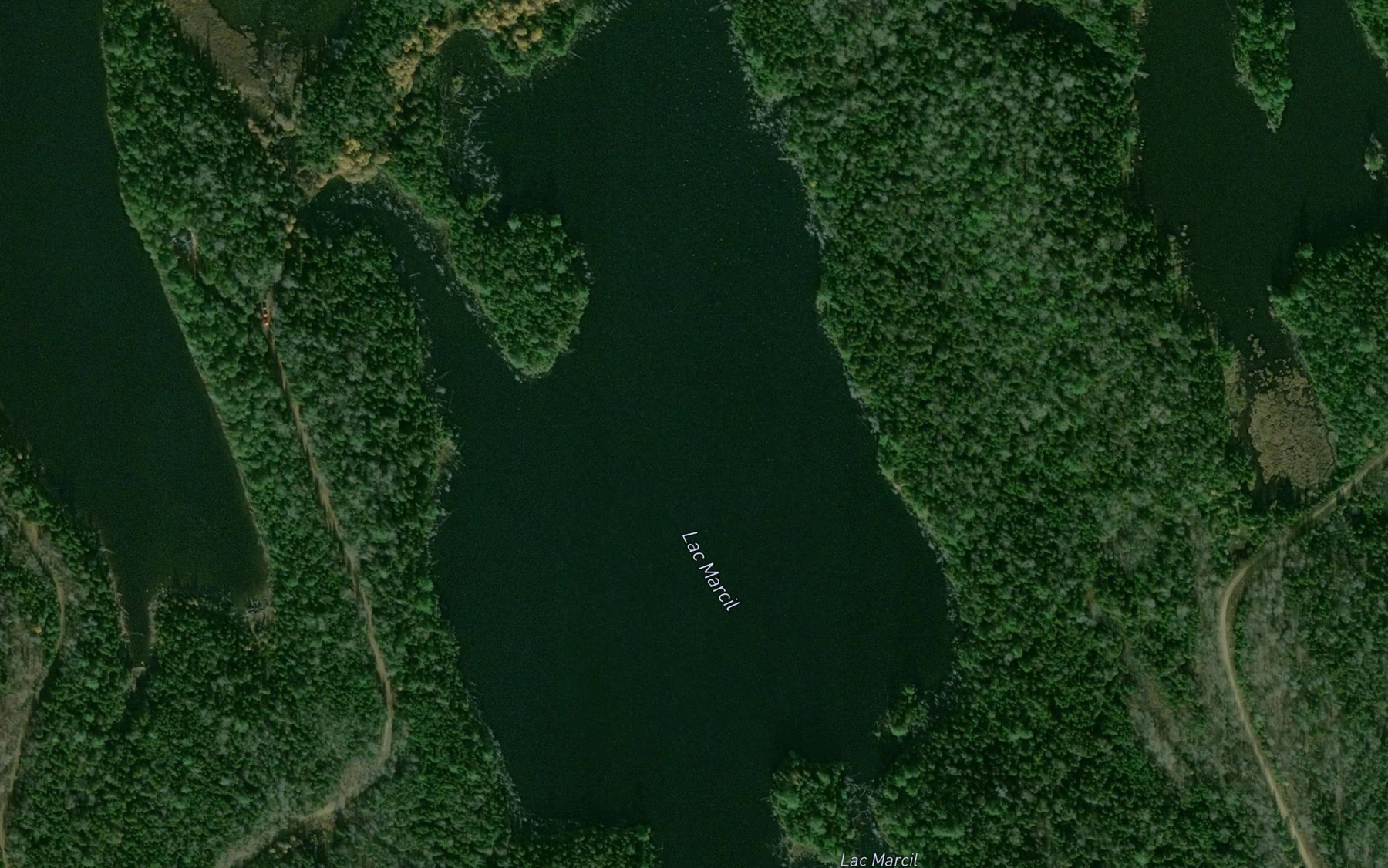 Satellite map of the Lac Marcil