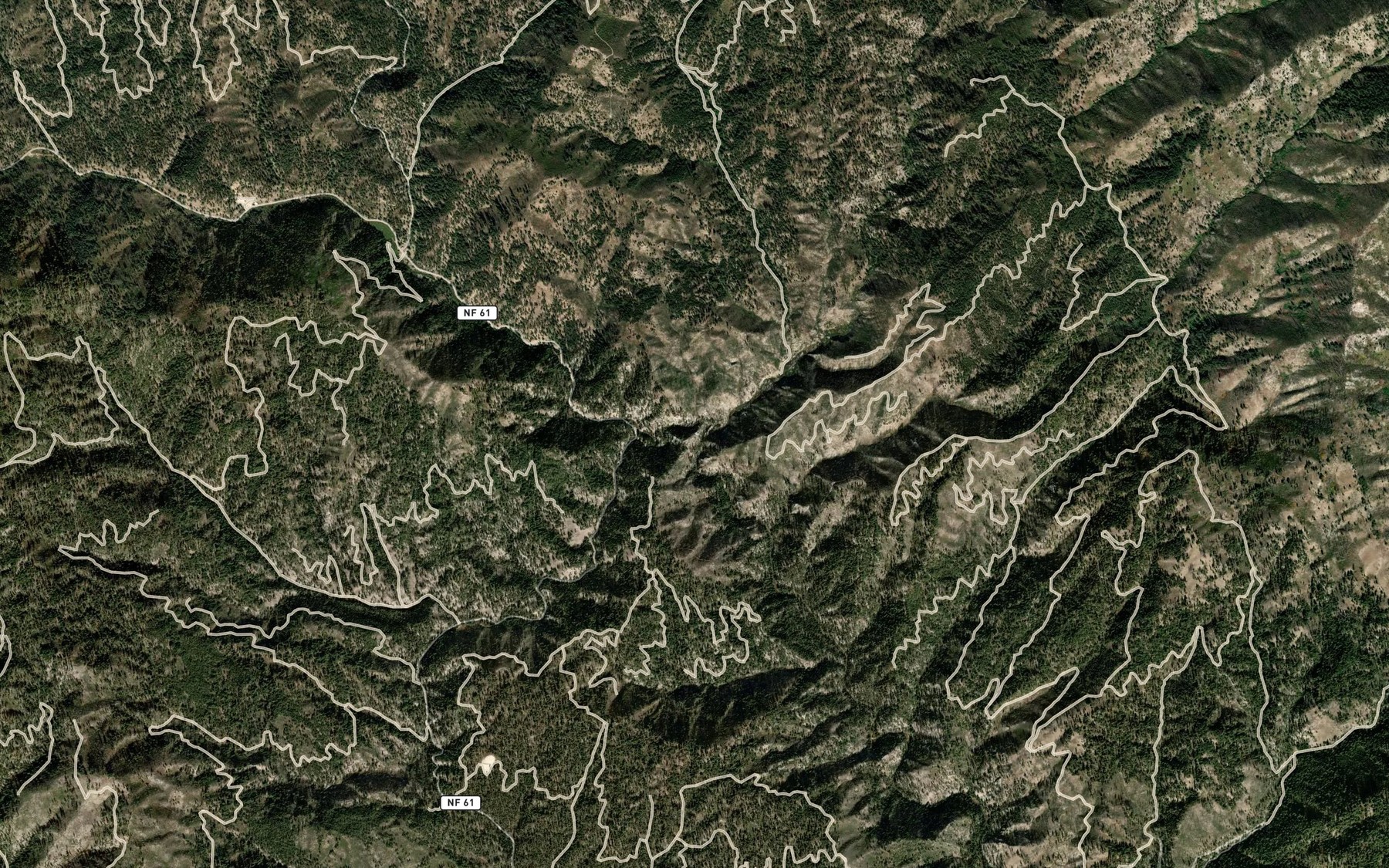 Satellite map of the Elk Creek