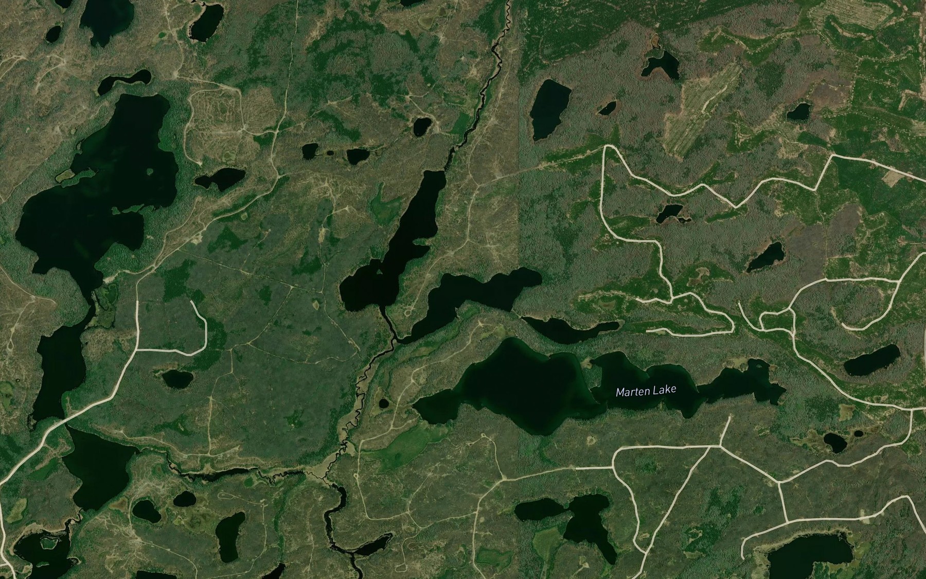 Satellite map of the John Lake