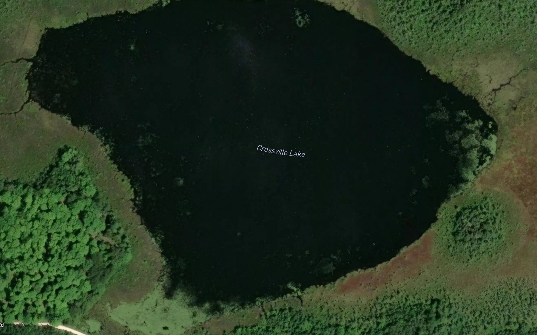Satellite map of the Crossville Lake