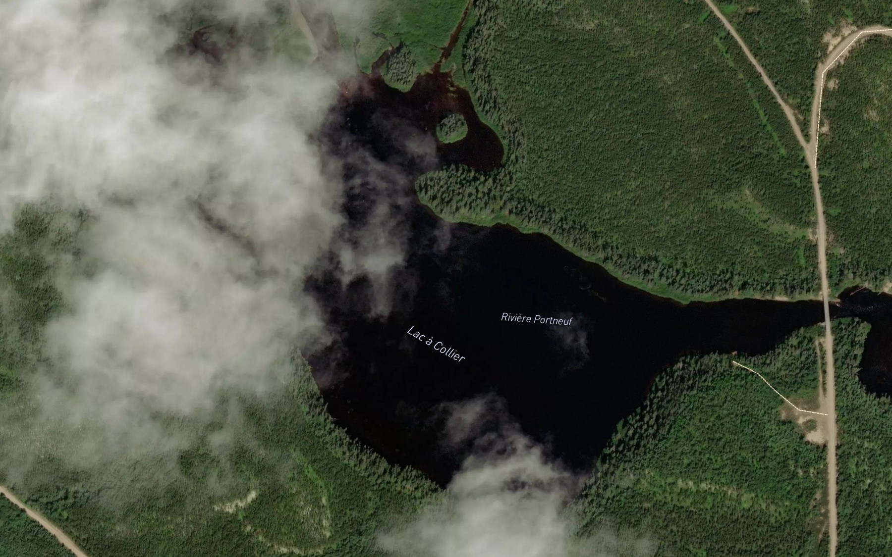 Satellite map of the Lac a Collier