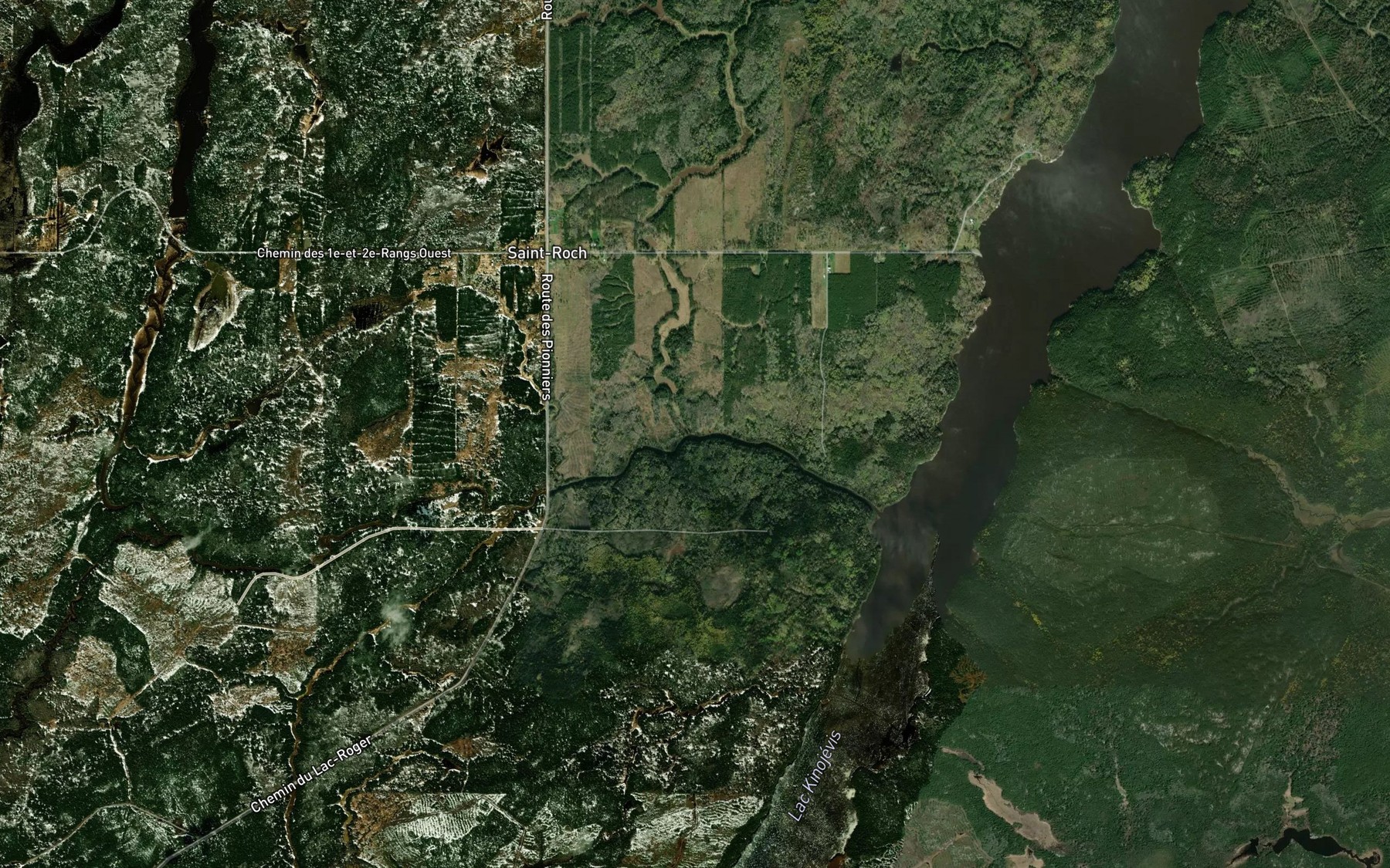 Satellite map of the Ruisseau a Belisle