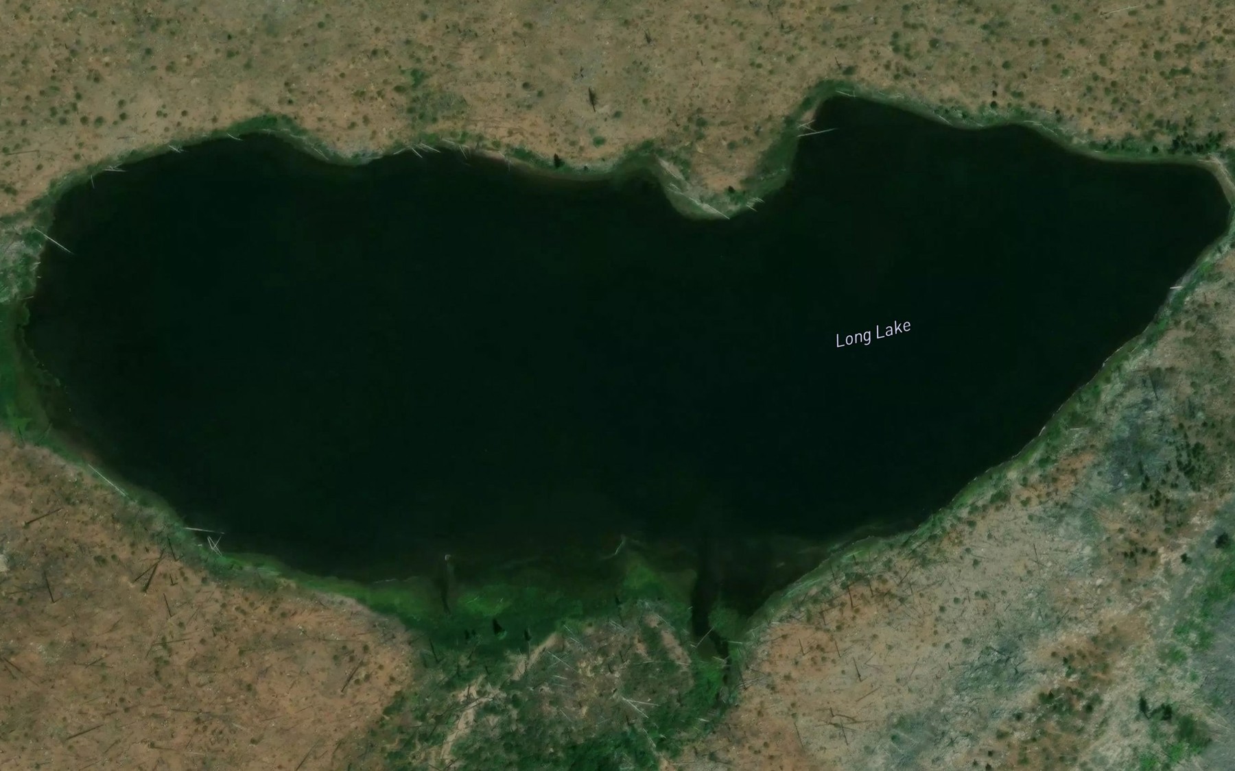 Satellite map of the Long Lake