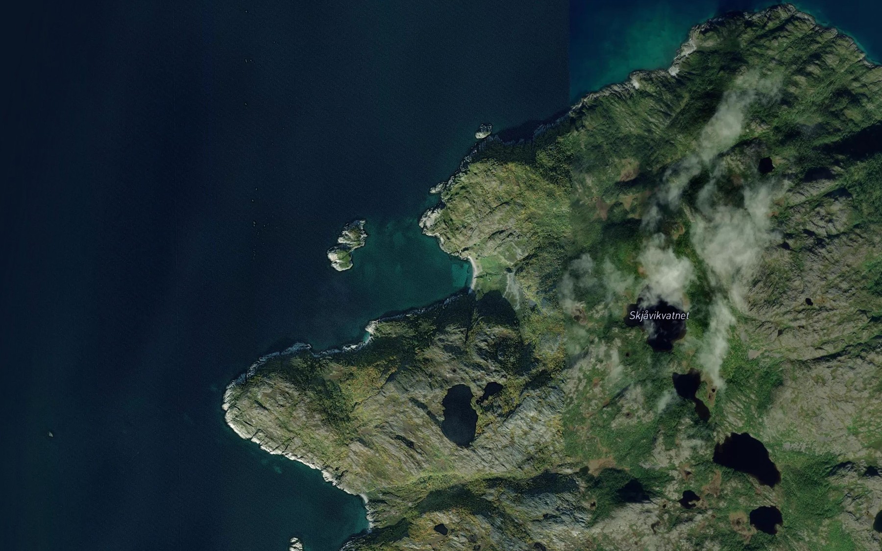 Satellite map of the Skjavika