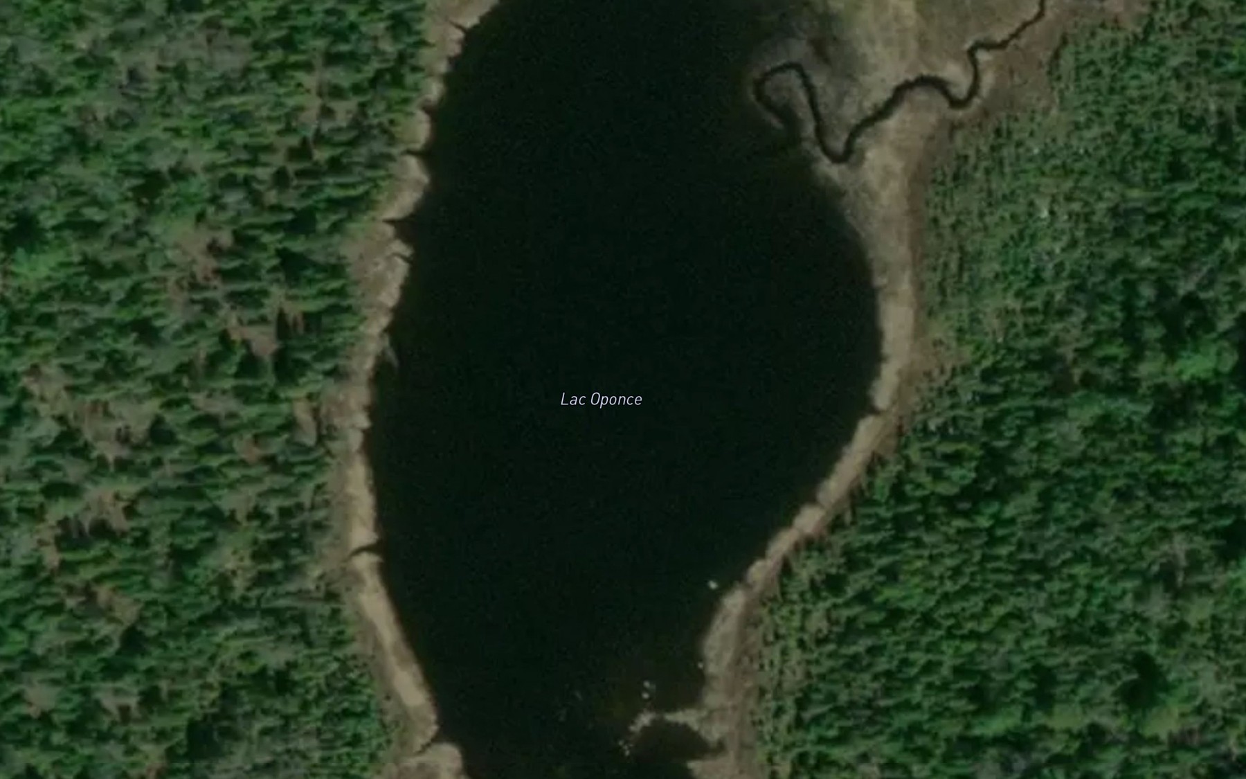 Satellite map of the Lac Oponce