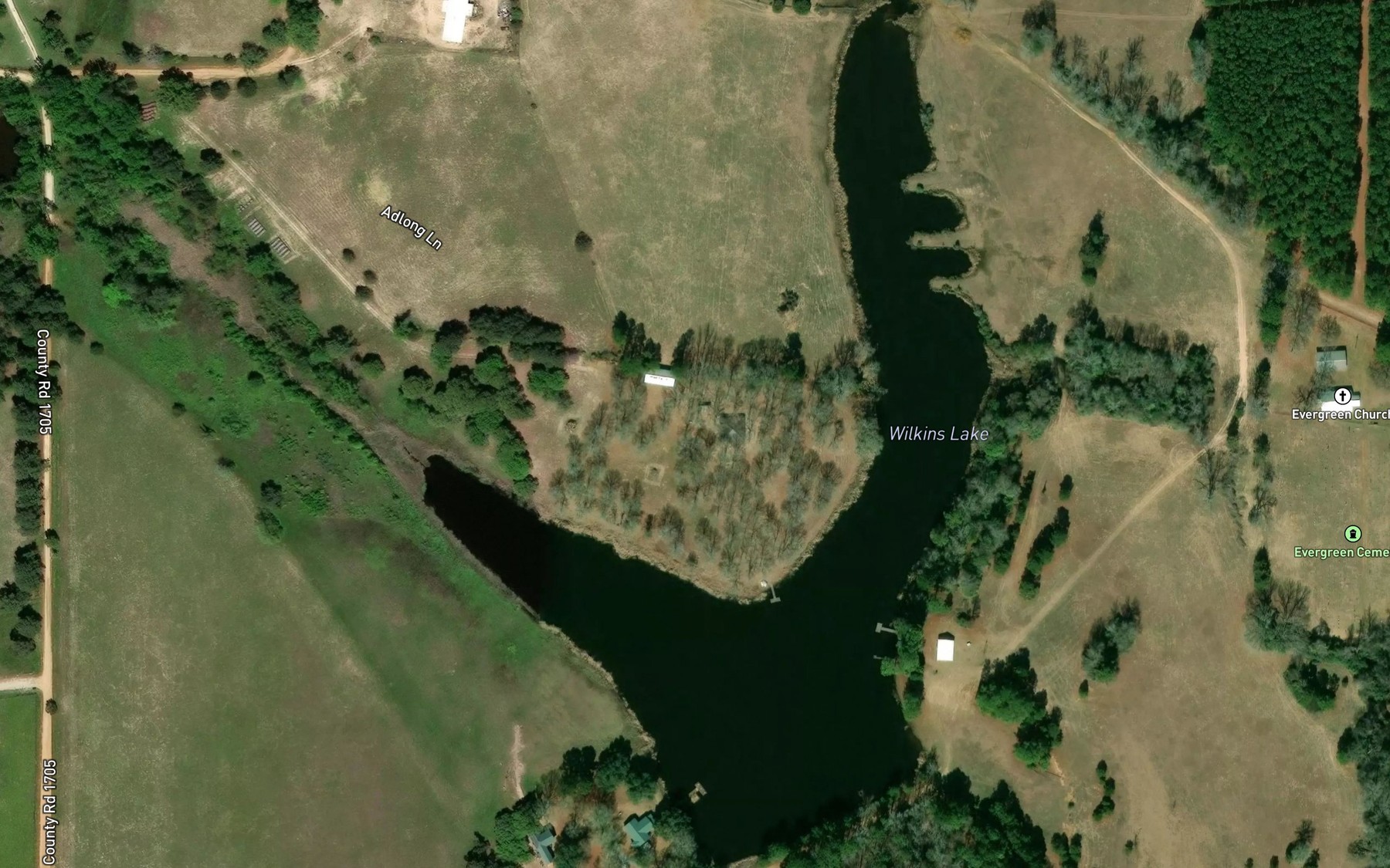 Satellite map of the Wilkins Lake