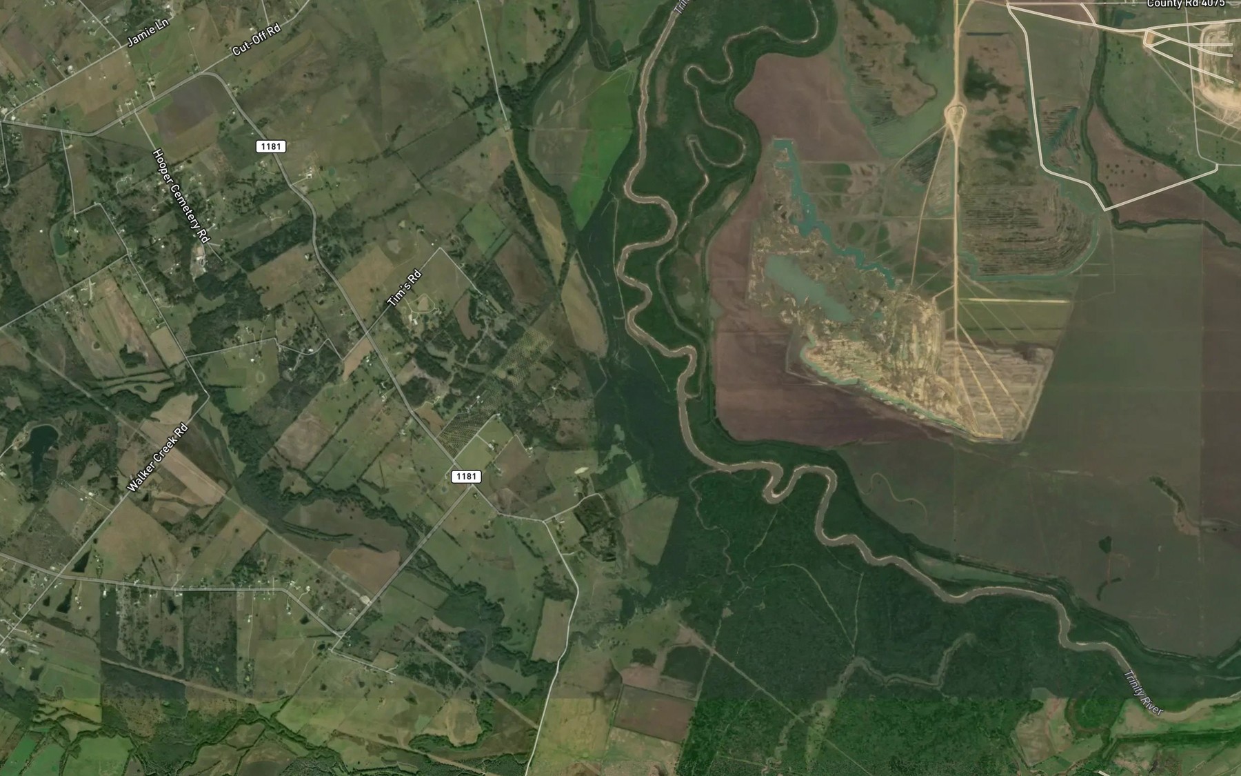 Satellite map of the Smith Creek