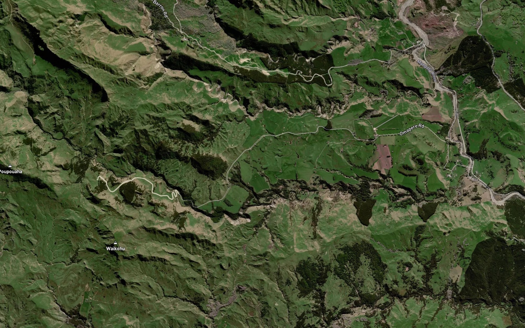 Satellite map of the Urukokomuka Stream