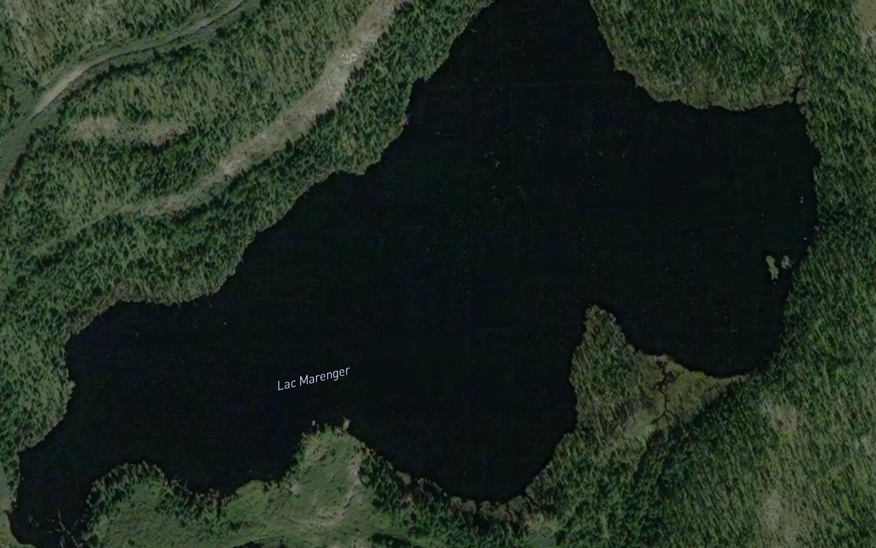Satellite map of the Lac Marenger