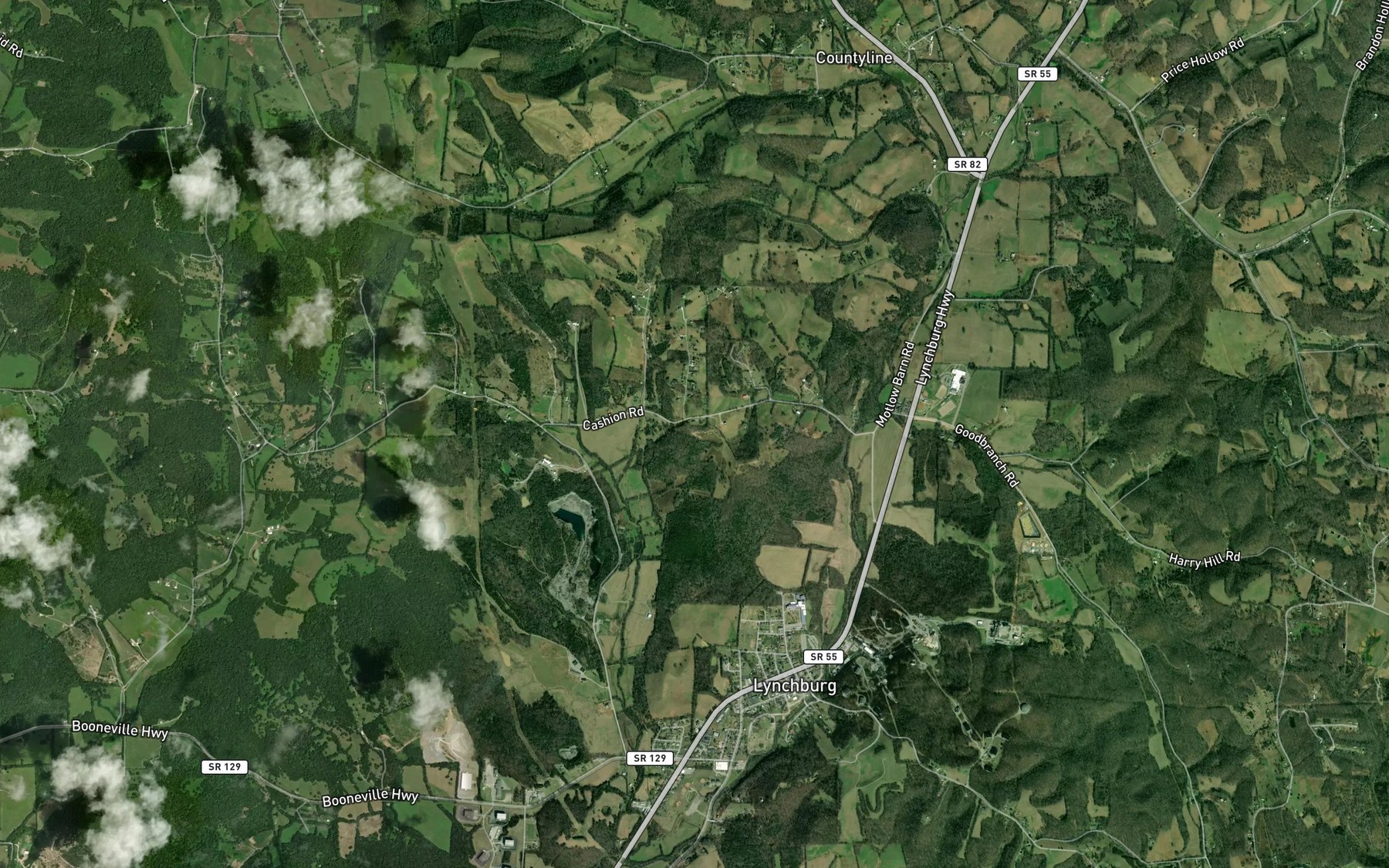 Satellite map of the Sebastian Pond
