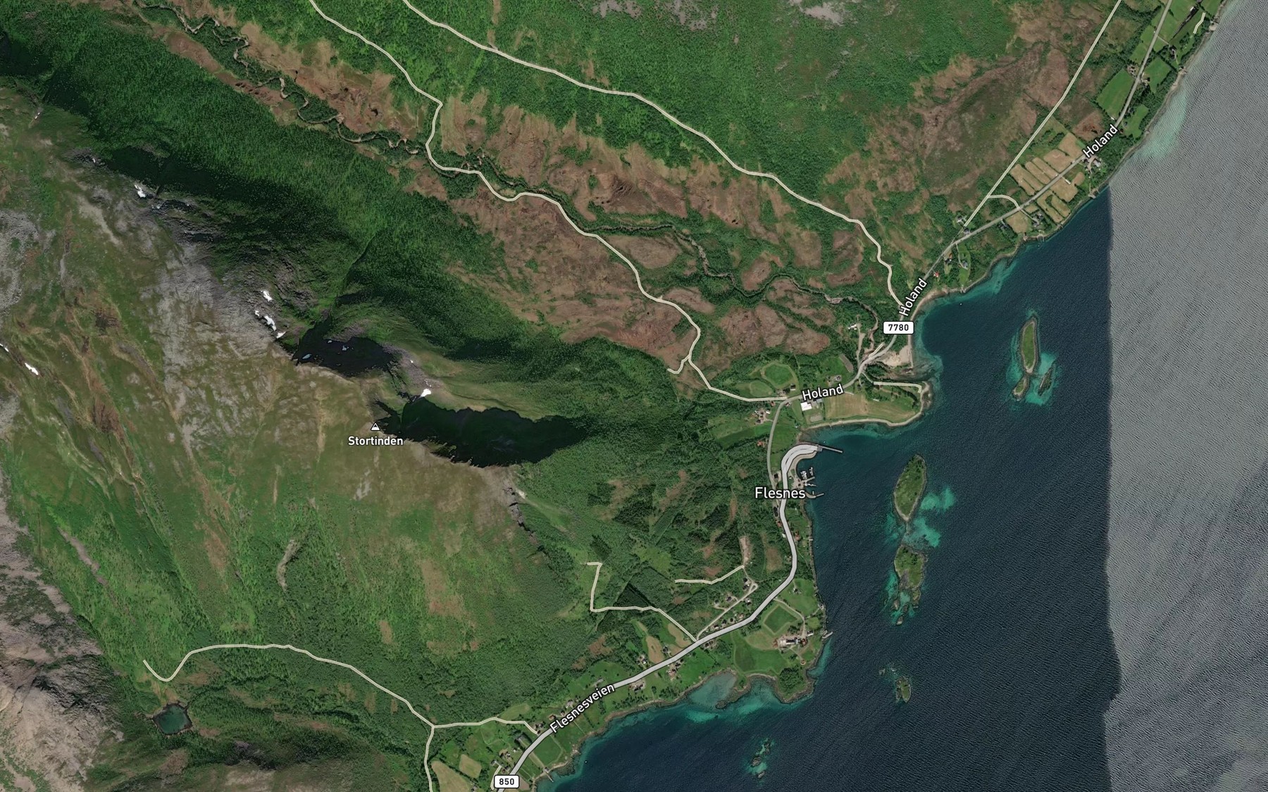 Satellite map of the Kvanntodalbekken