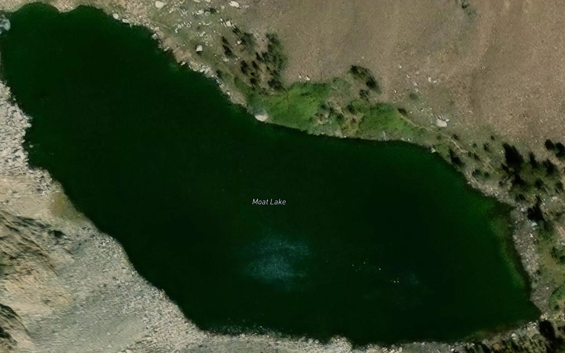 Satellite map of the Moat Lake