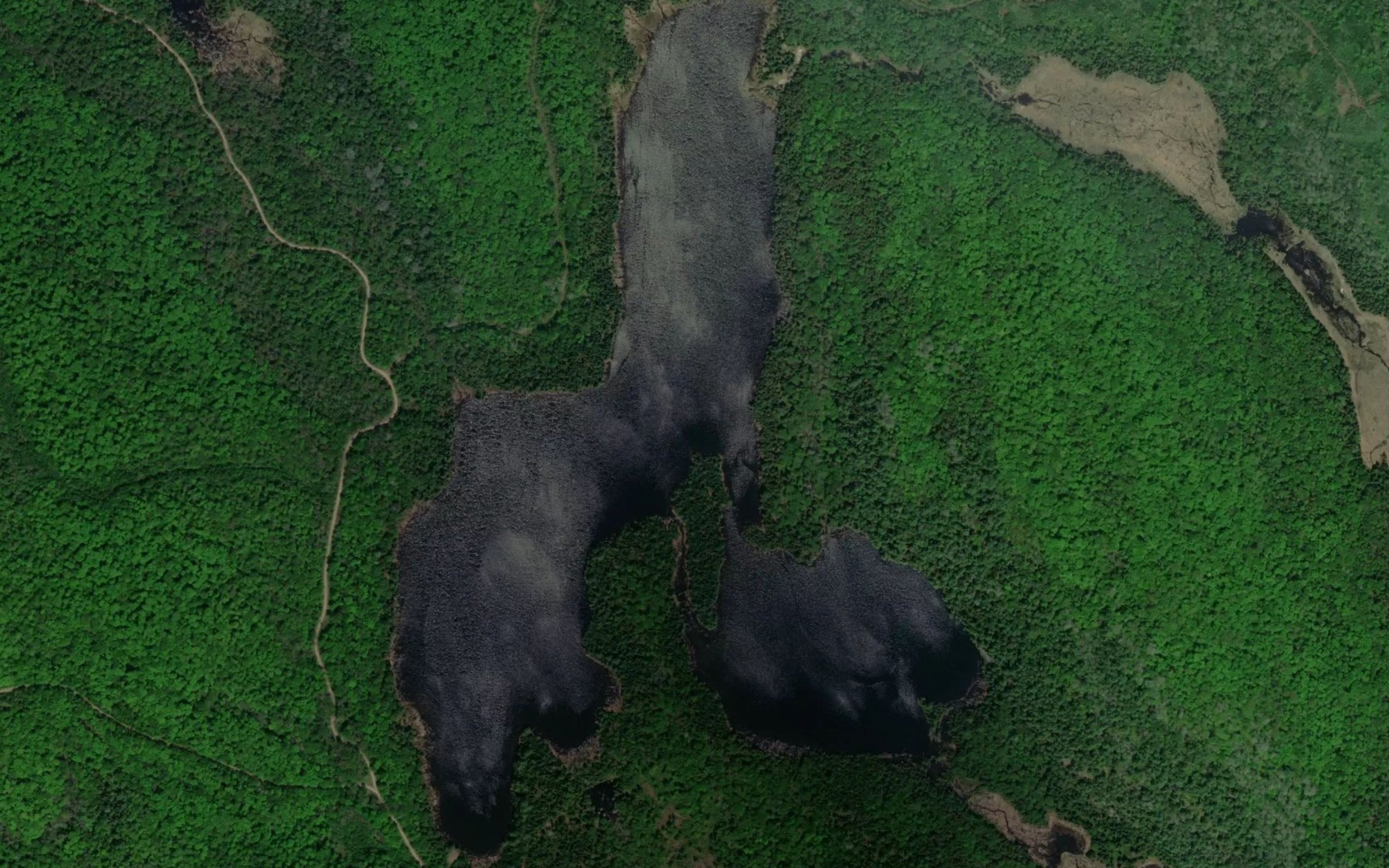 Satellite map of the Lac Langlois