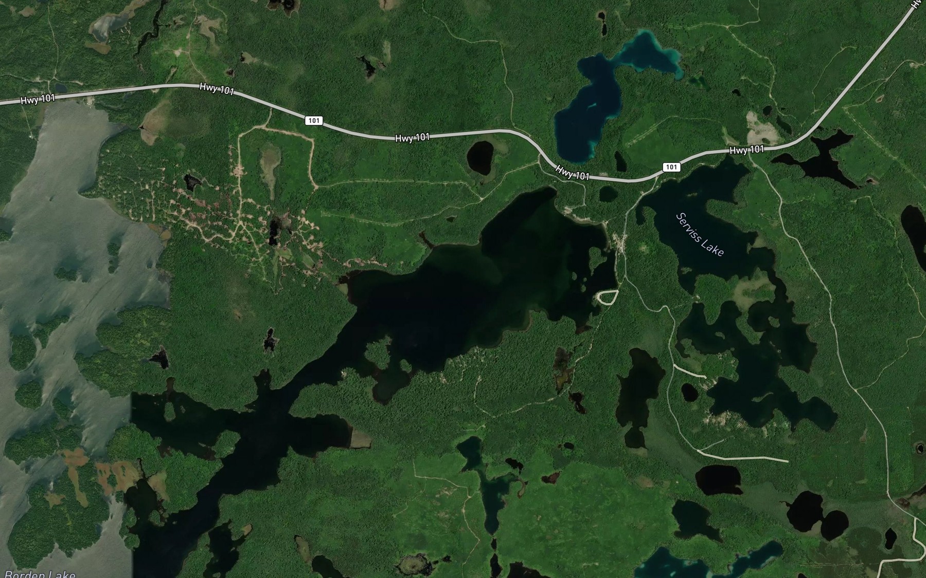 Satellite map of the Grout Bay