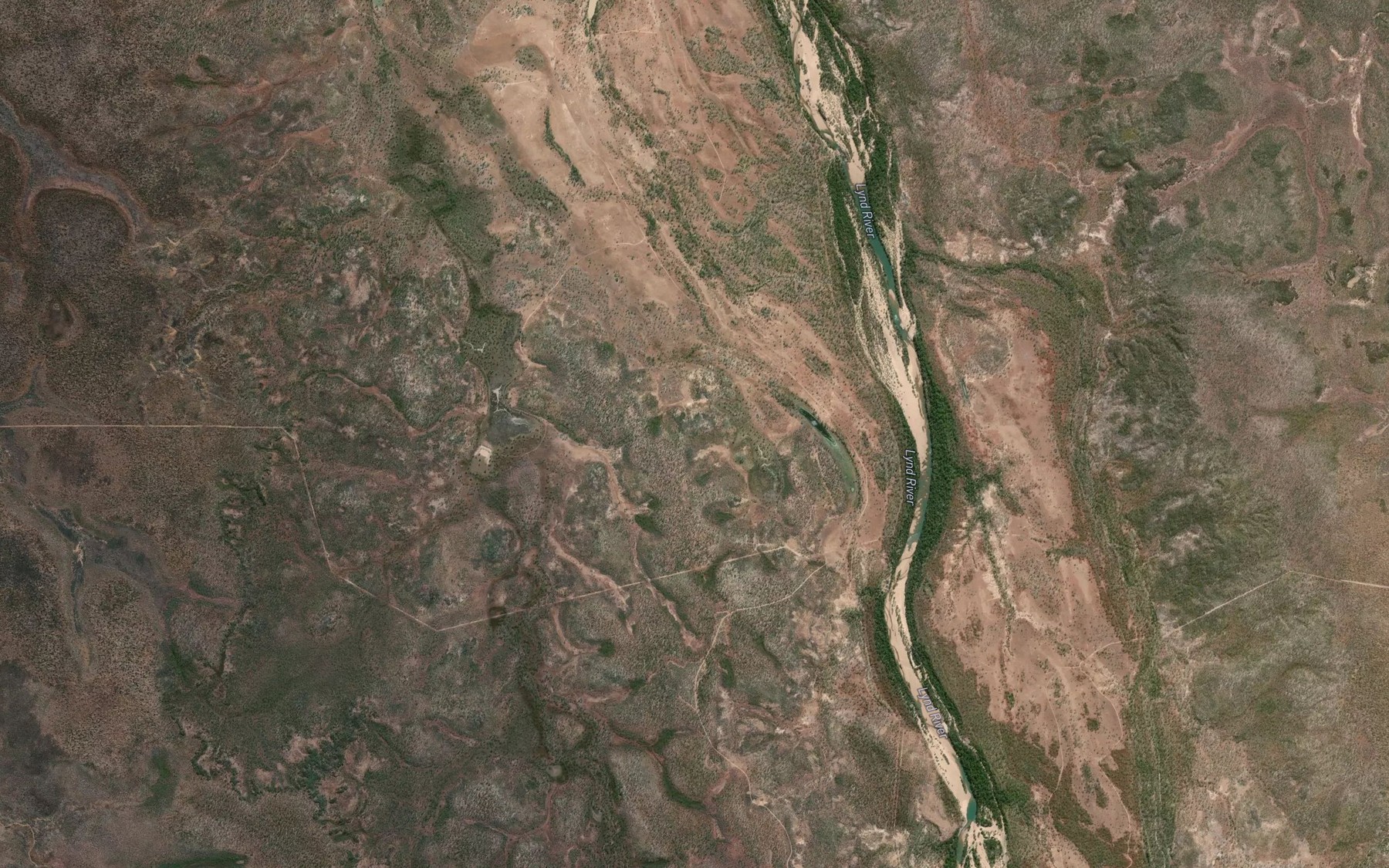 Satellite map of the W Creek