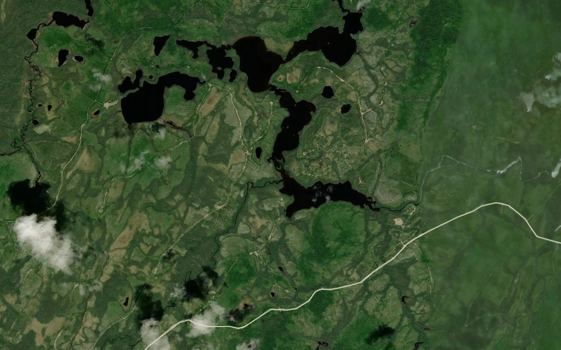 Satellite map of the Lac Emelie