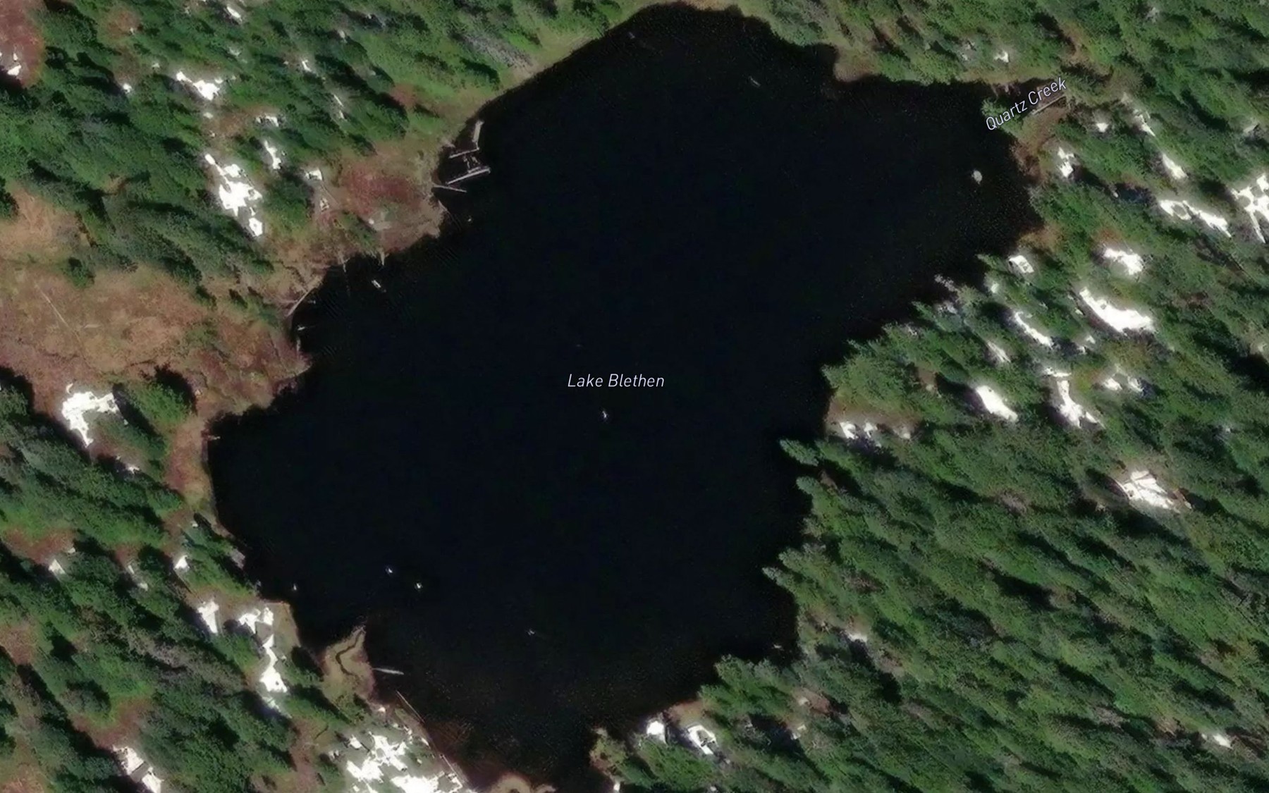Satellite map of the Lake Blethen
