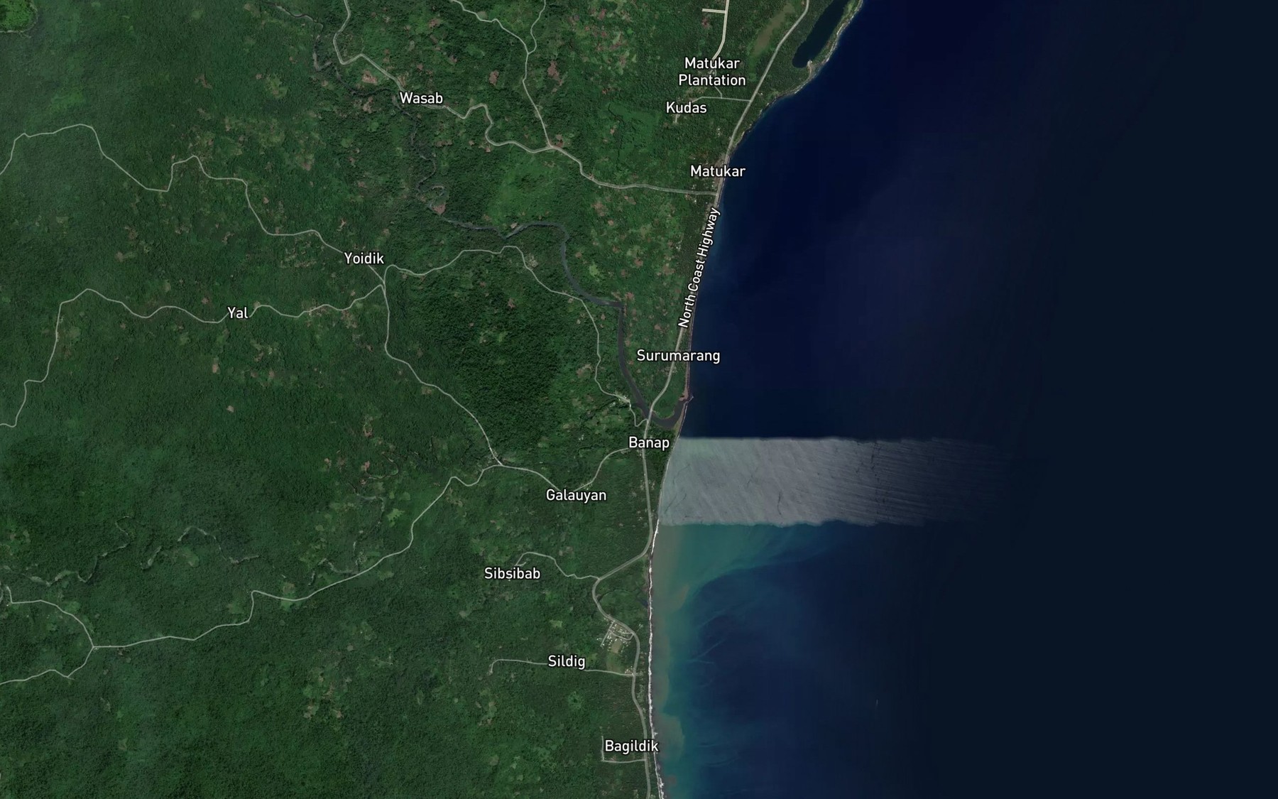 Satellite map of the Surumarang River