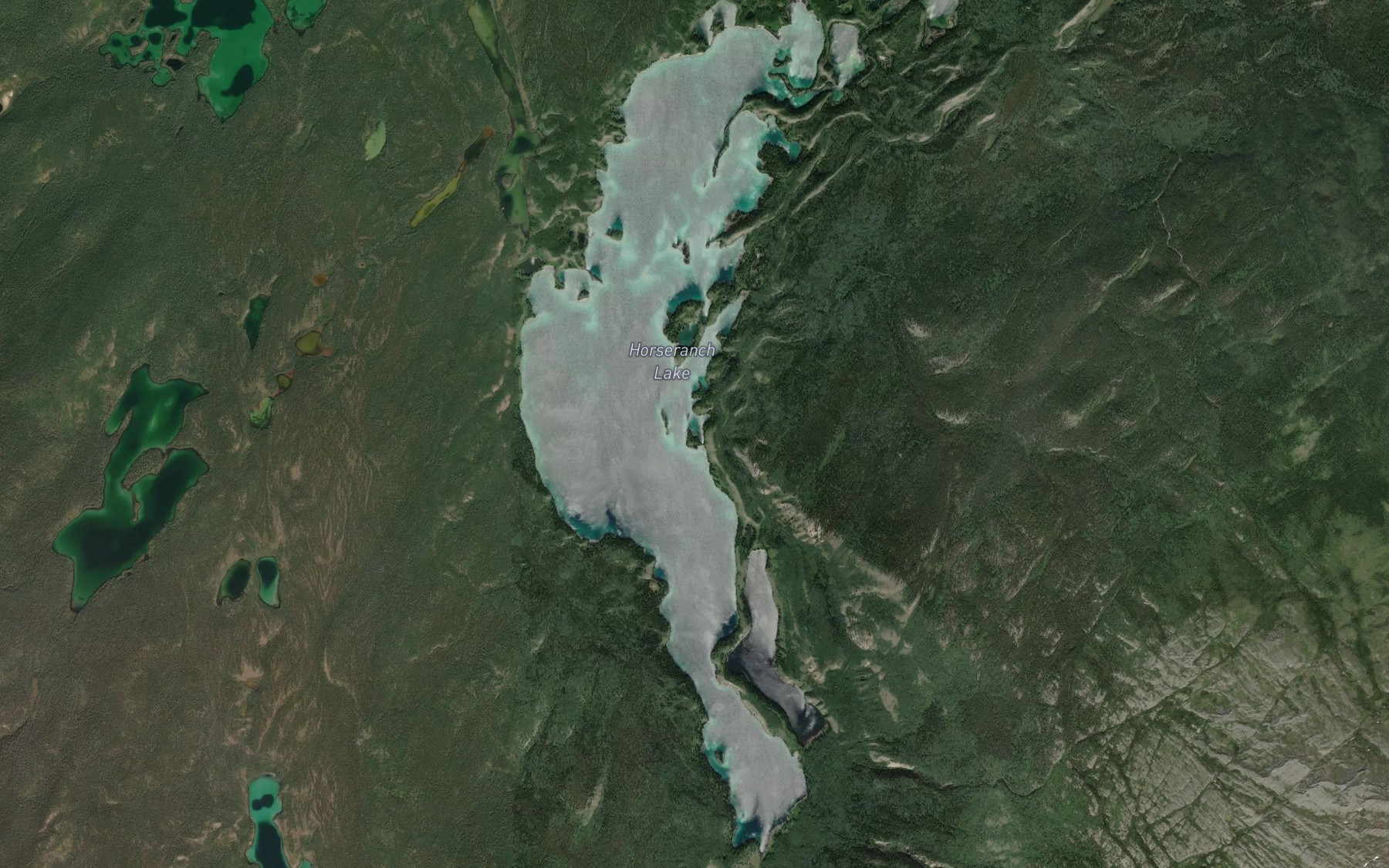 Satellite map of the Horseranch Lake