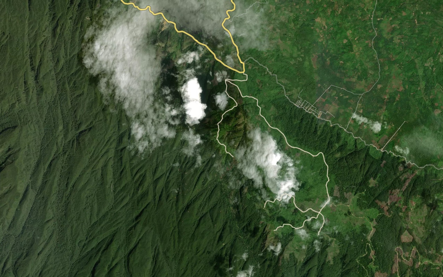 Satellite map of the Aek Gampual