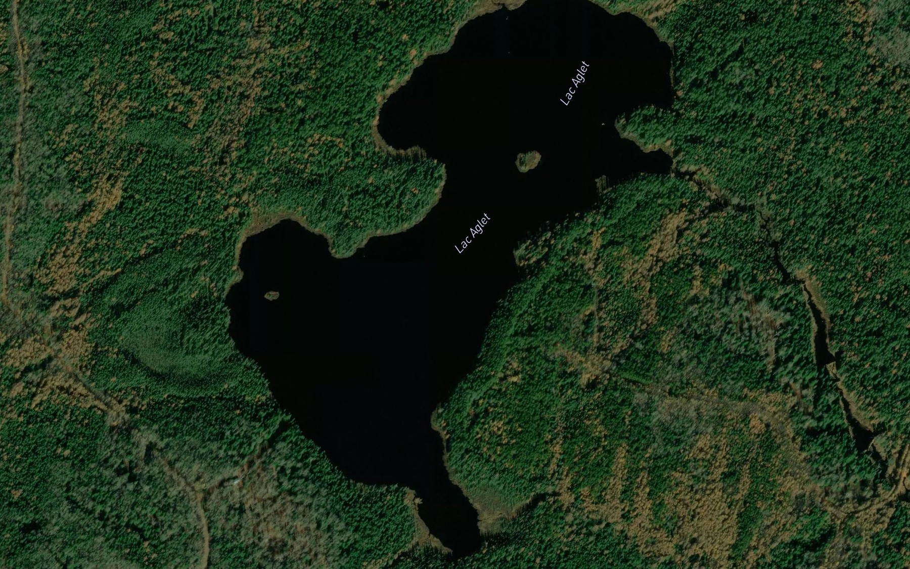 Satellite map of the Lac Aglet
